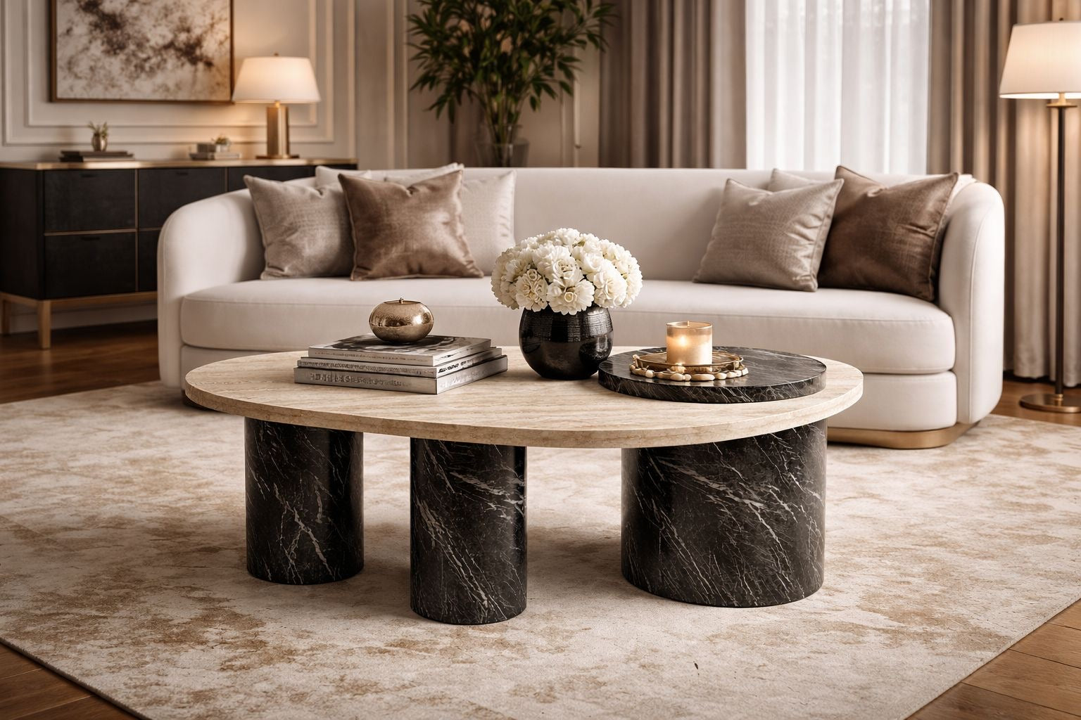 Krita Rosso Levanto Red Marble Coffee Table