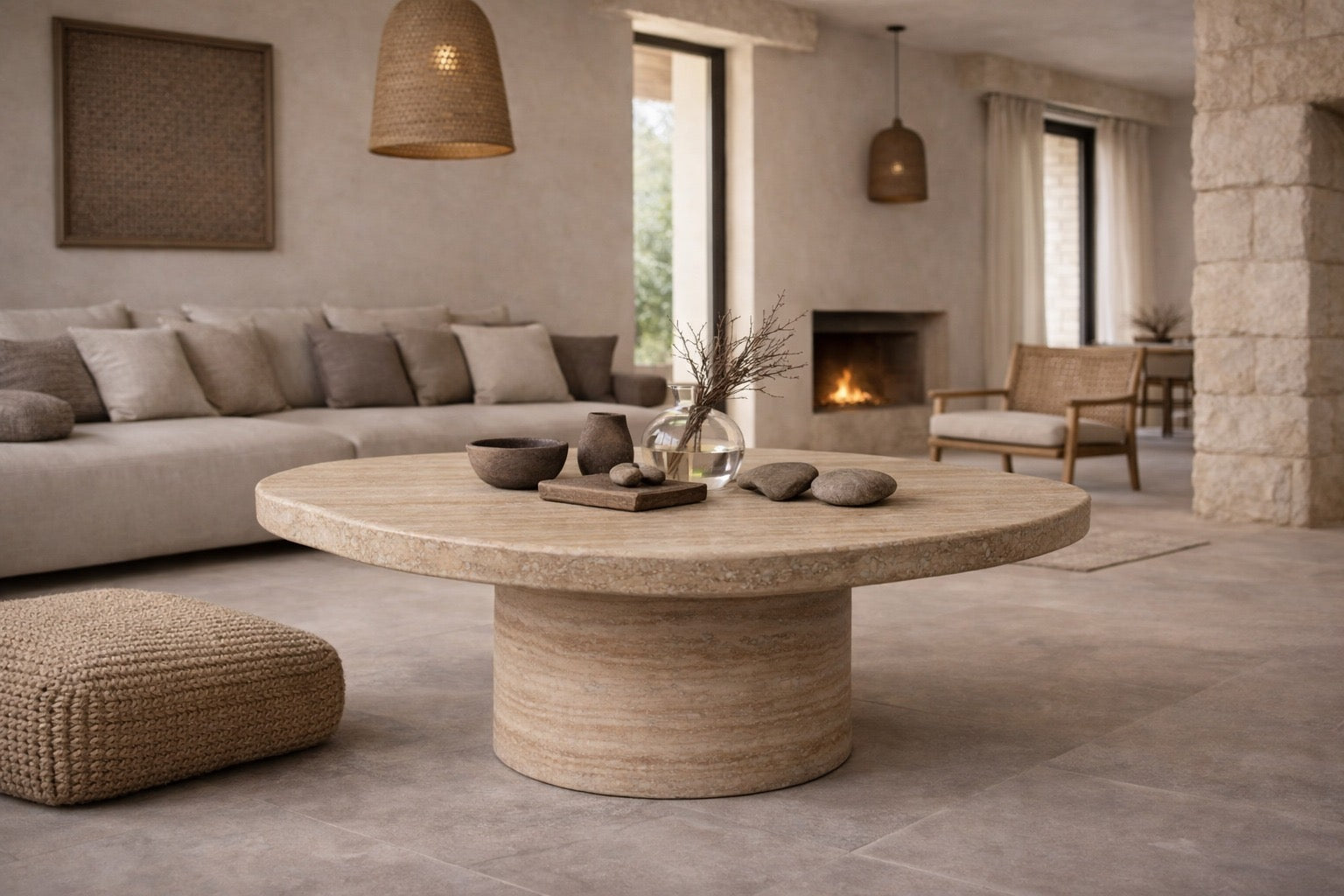 Couchtisch Viola aus Travertin