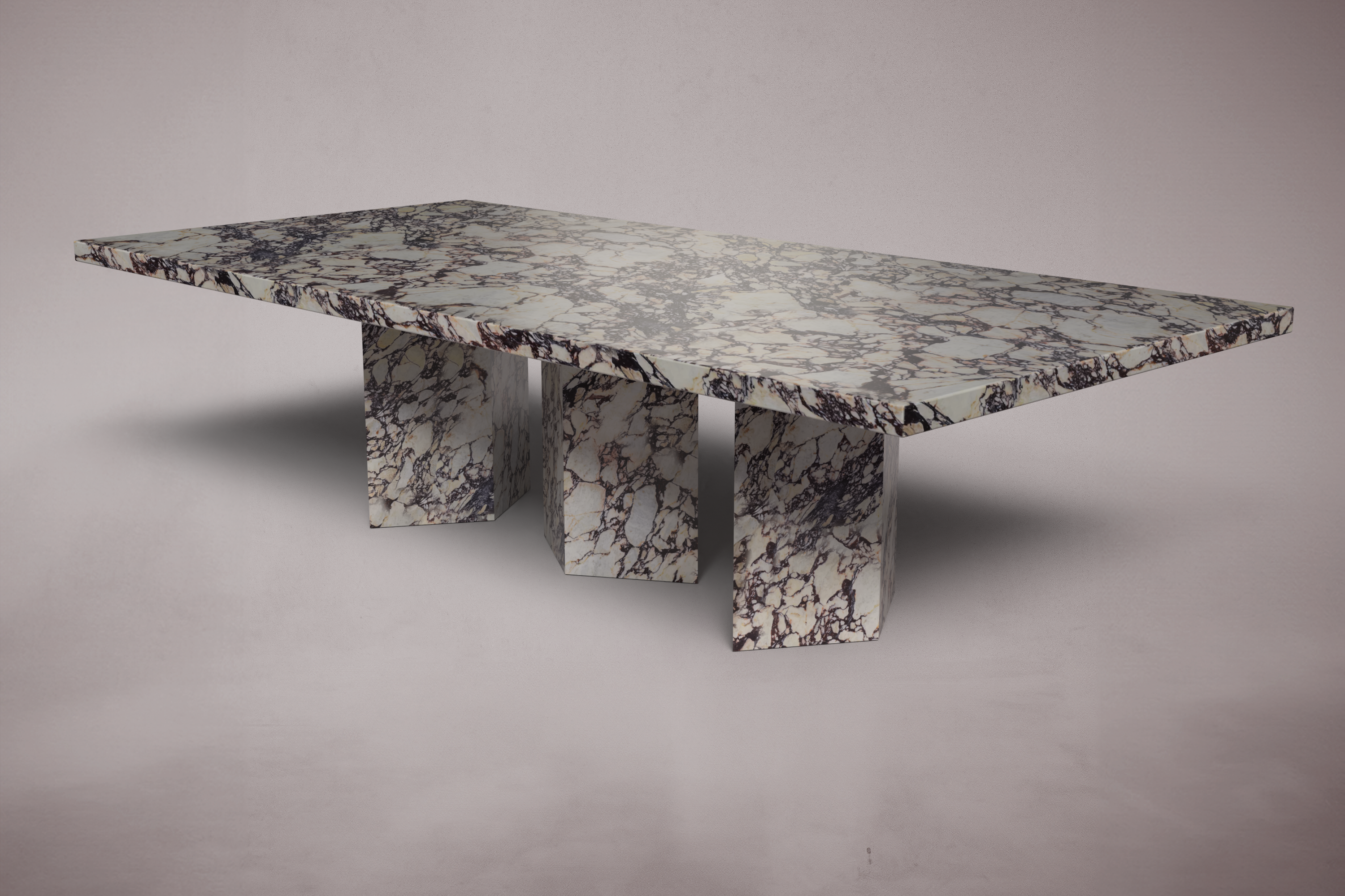 Reny Calacatta Viola Marble Dining Table