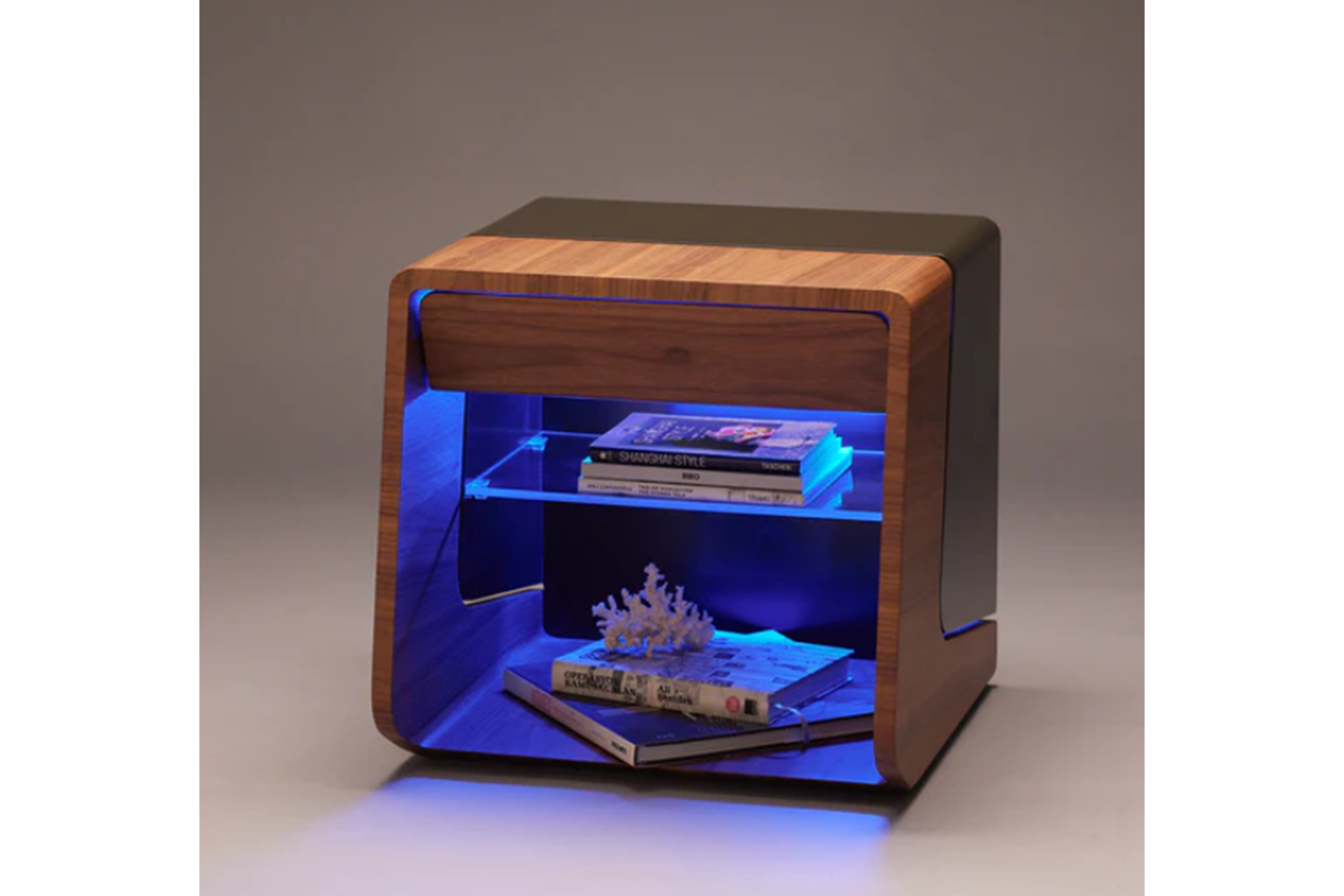 Illuminated American Walnut Nightstand