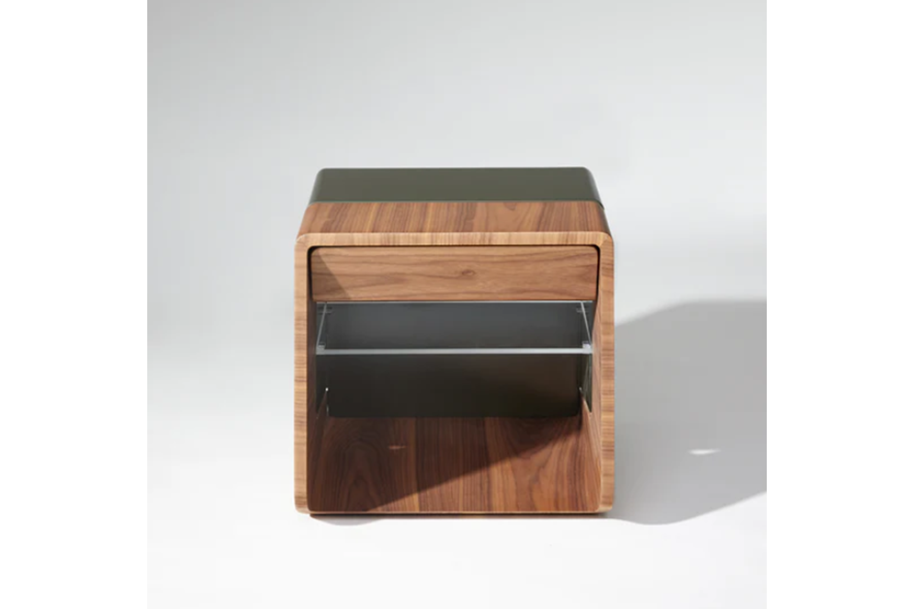 Illuminated American Walnut Nightstand