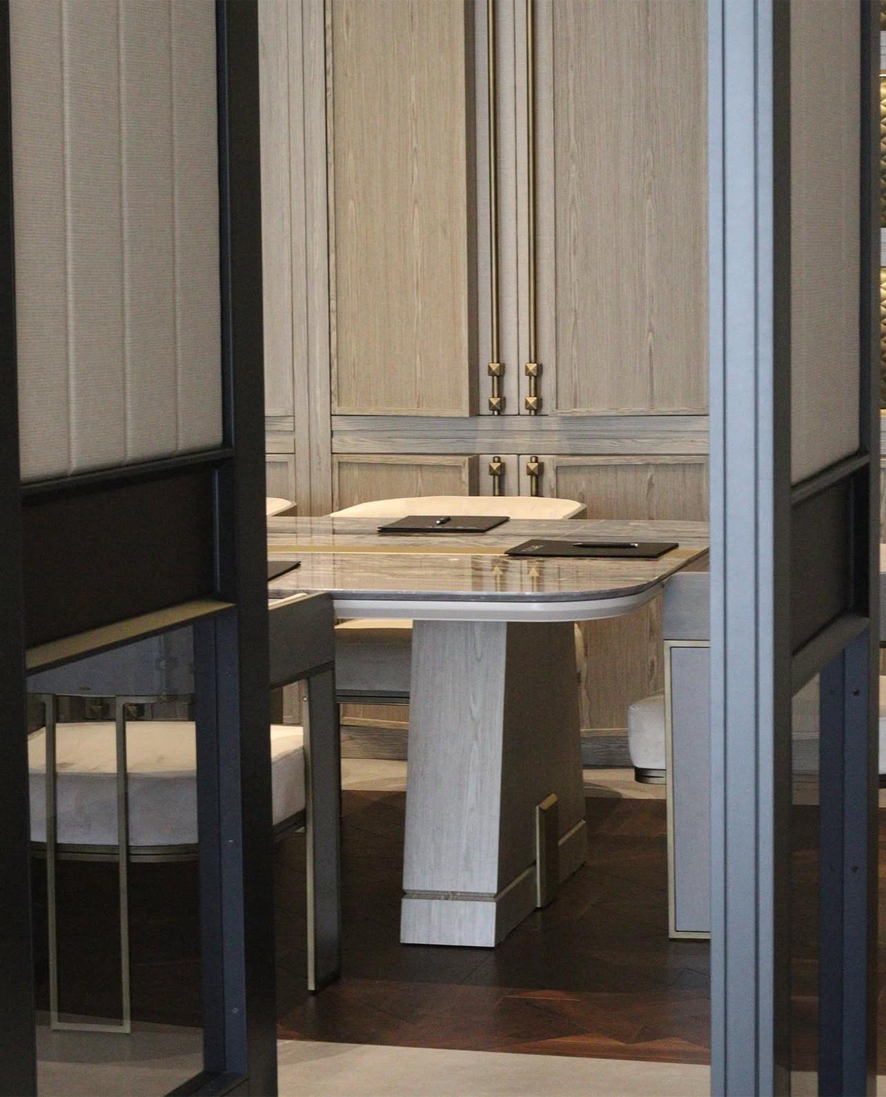 Our Custom Project For Interior Designer - Grigio Versilia Marble – A Sophisticated Choice for Custom Meeting Room Tables