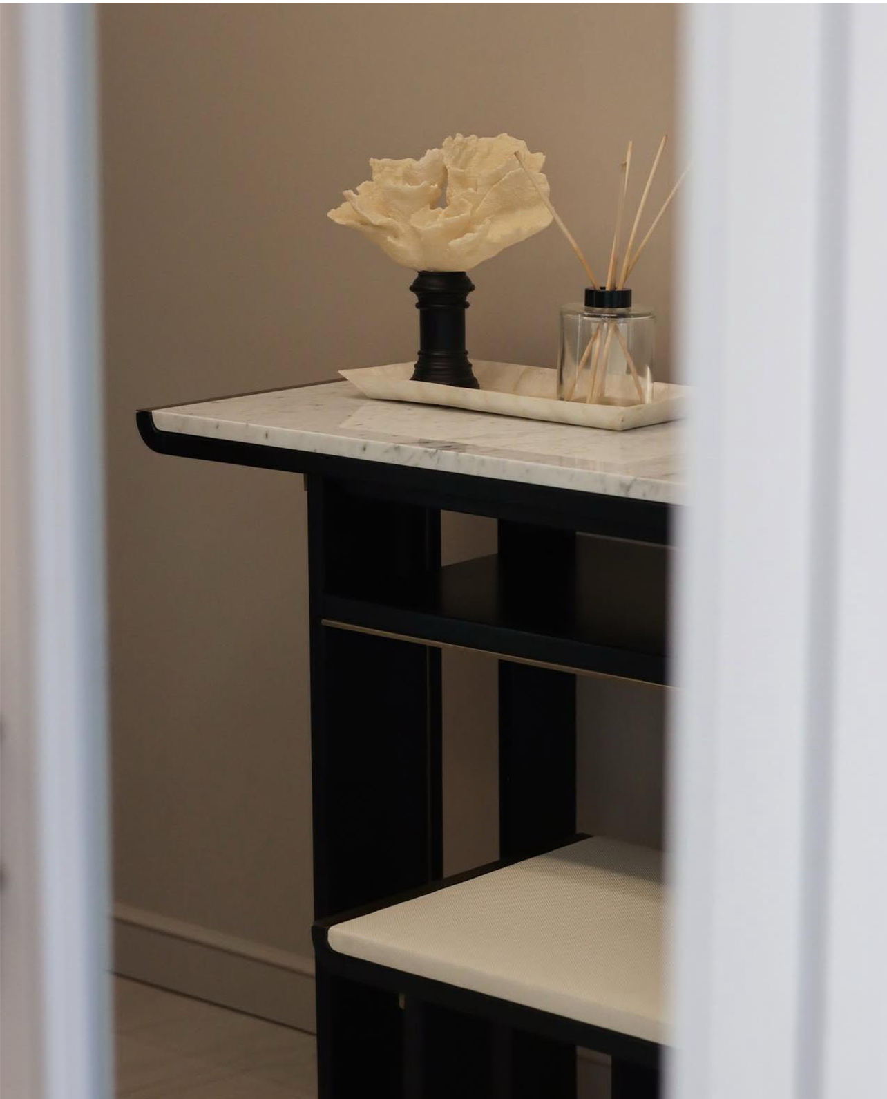 Our Custom Project For Interior Designer - Carrara Marble – A Timeless Choice for Custom Console Tables