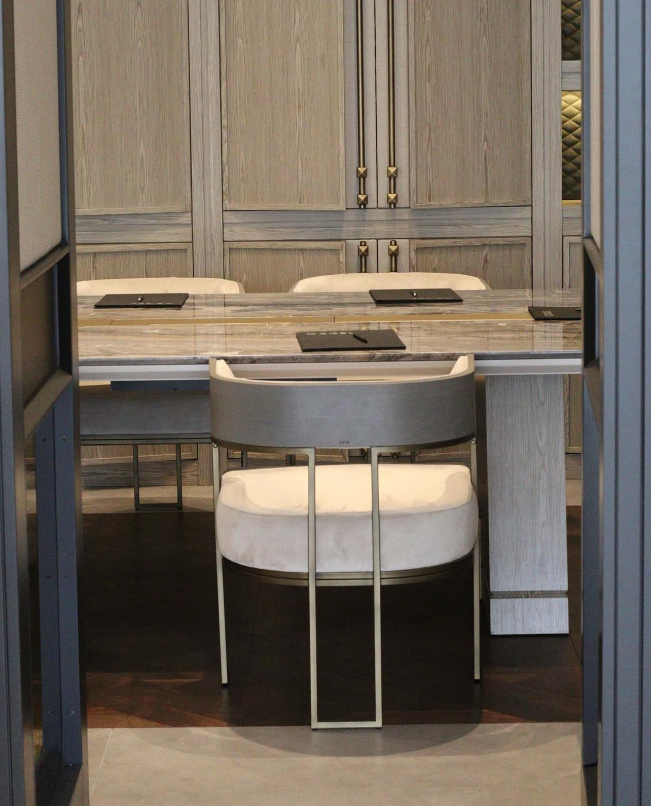 Our Custom Project For Interior Designer - Grigio Versilia Marble – A Sophisticated Choice for Custom Meeting Room Tables