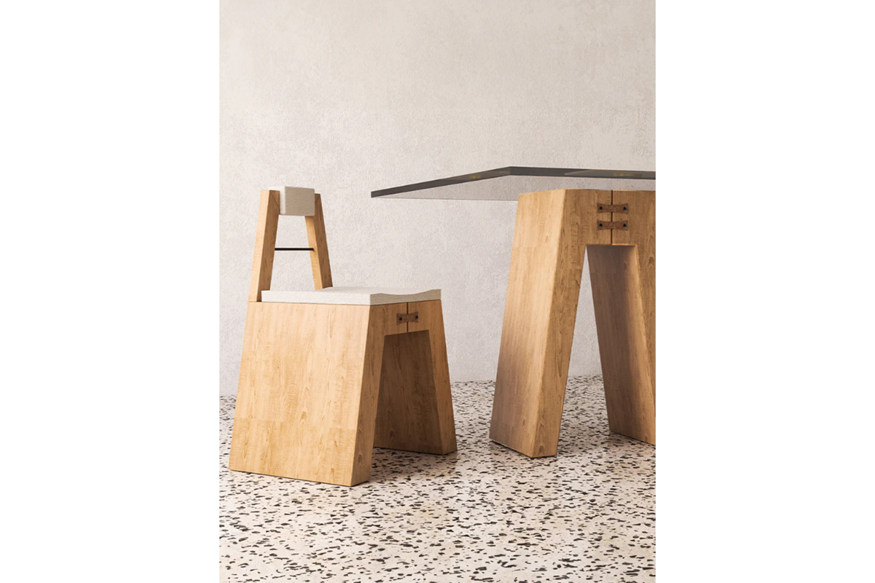 Chestnut Wood Dining Table