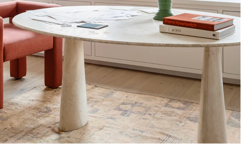 Custom Travertine Base for Tina