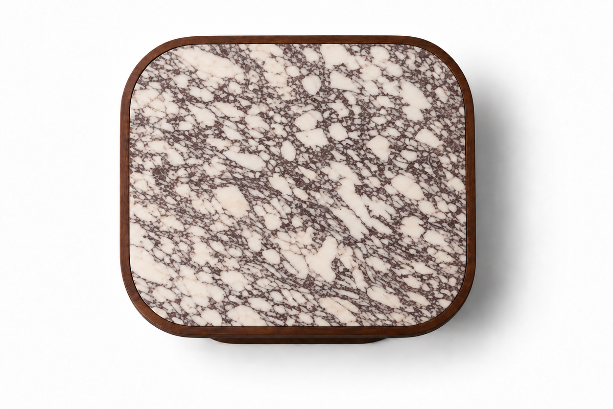 Valente Calacatta Viola Marble Coffee Table