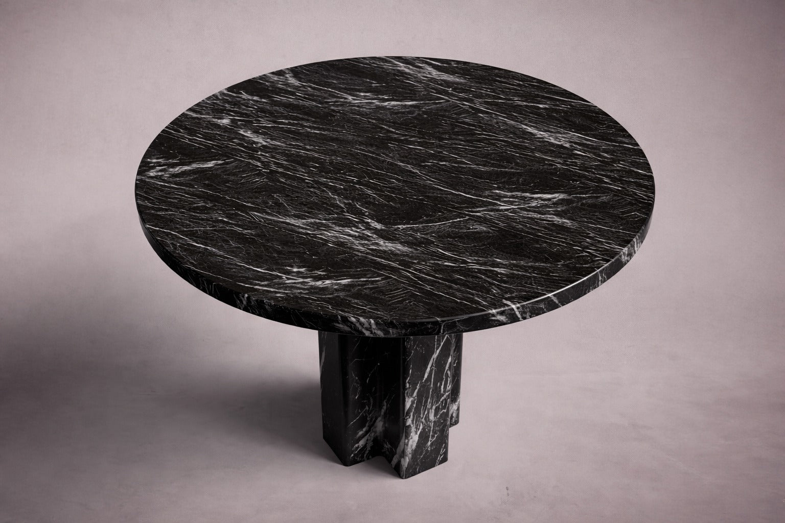 black marble round table. round black marble dining table. black marble entry table. black marble round entry table. black marble hallway table. custom marble dining table. custom marble table. custom black marble dining table.