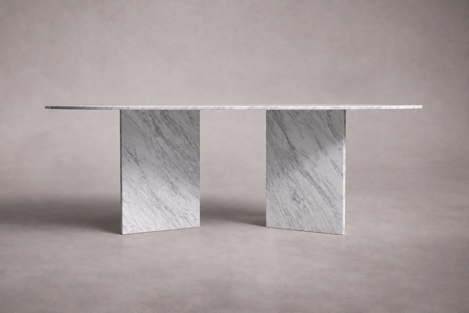 Hilda Oval Italian Carrara Marble Dining Table