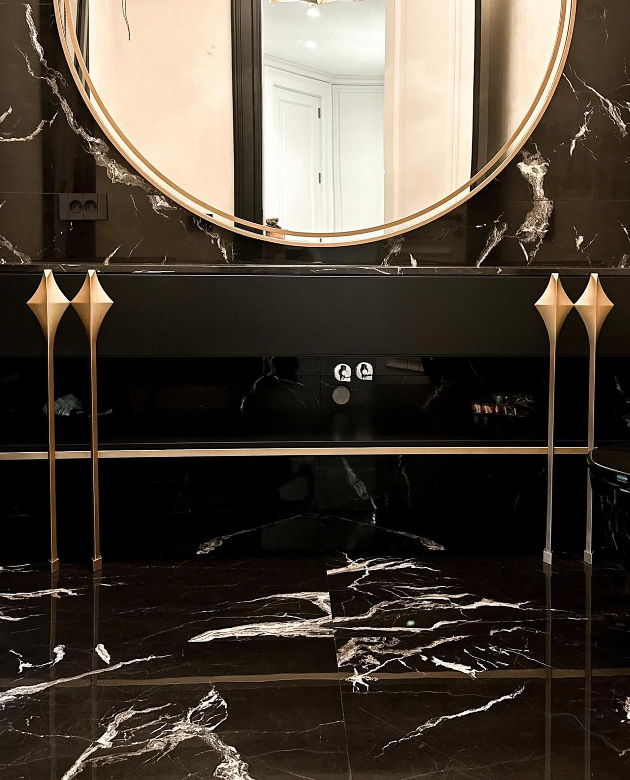 Our Custom Project For Interior Designer - Alexander Black Marble – A Luxurious Choice for Custom Bathroom Design