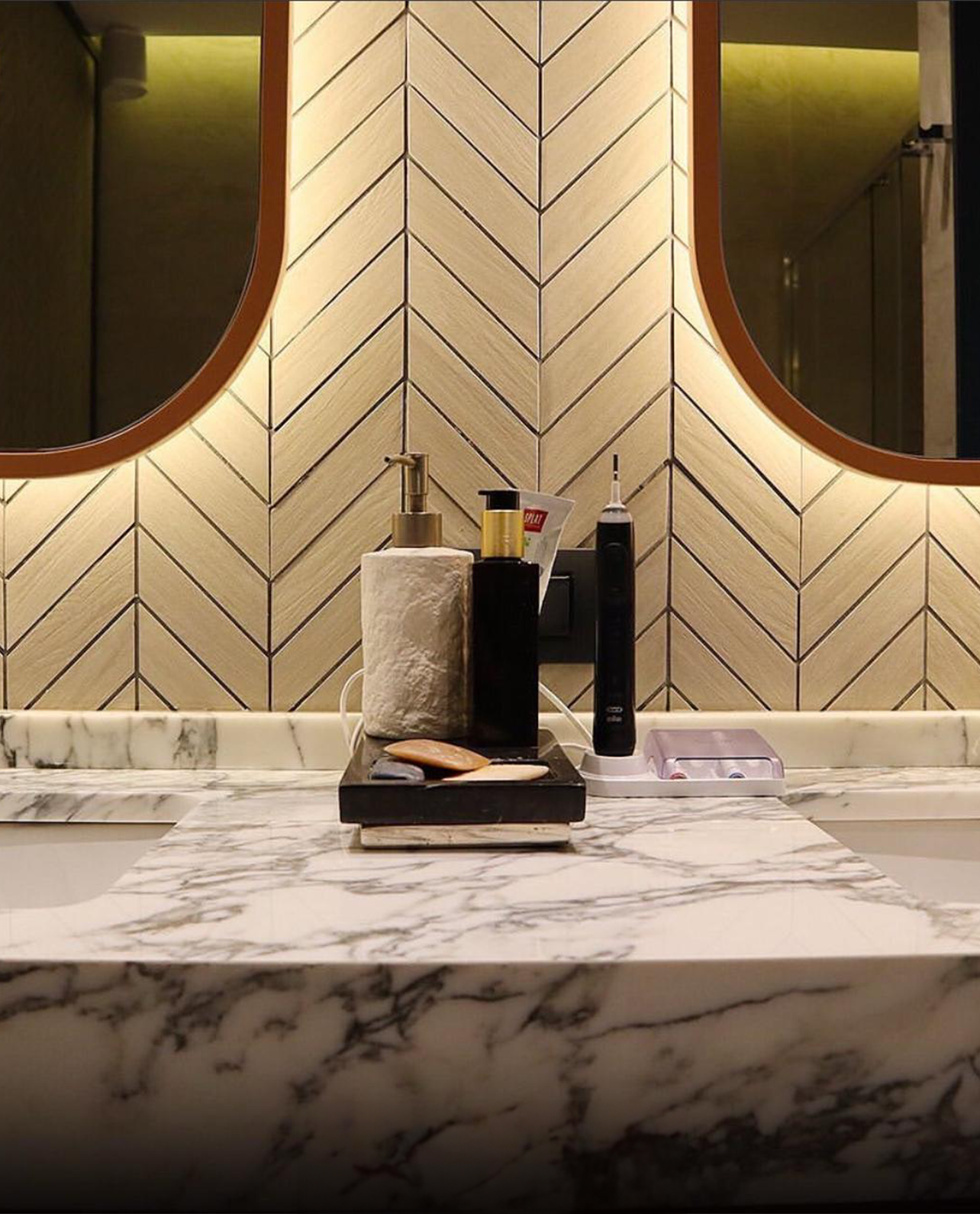Our Custom Project For Interior Designer - Italian Arabescato Marble – A Timeless Choice for Custom Bathroom Countertop Design