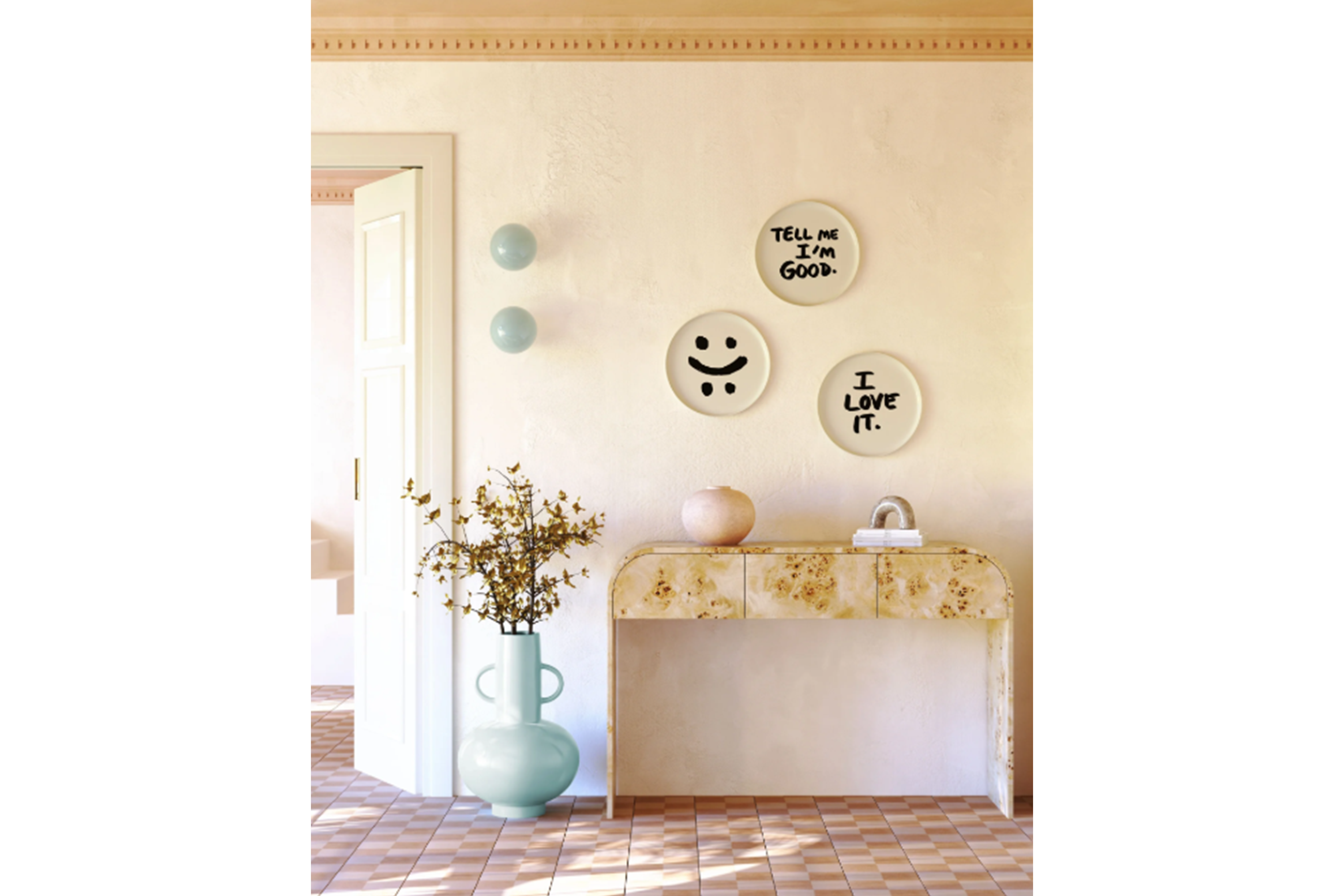 Modern Veneer Console Table