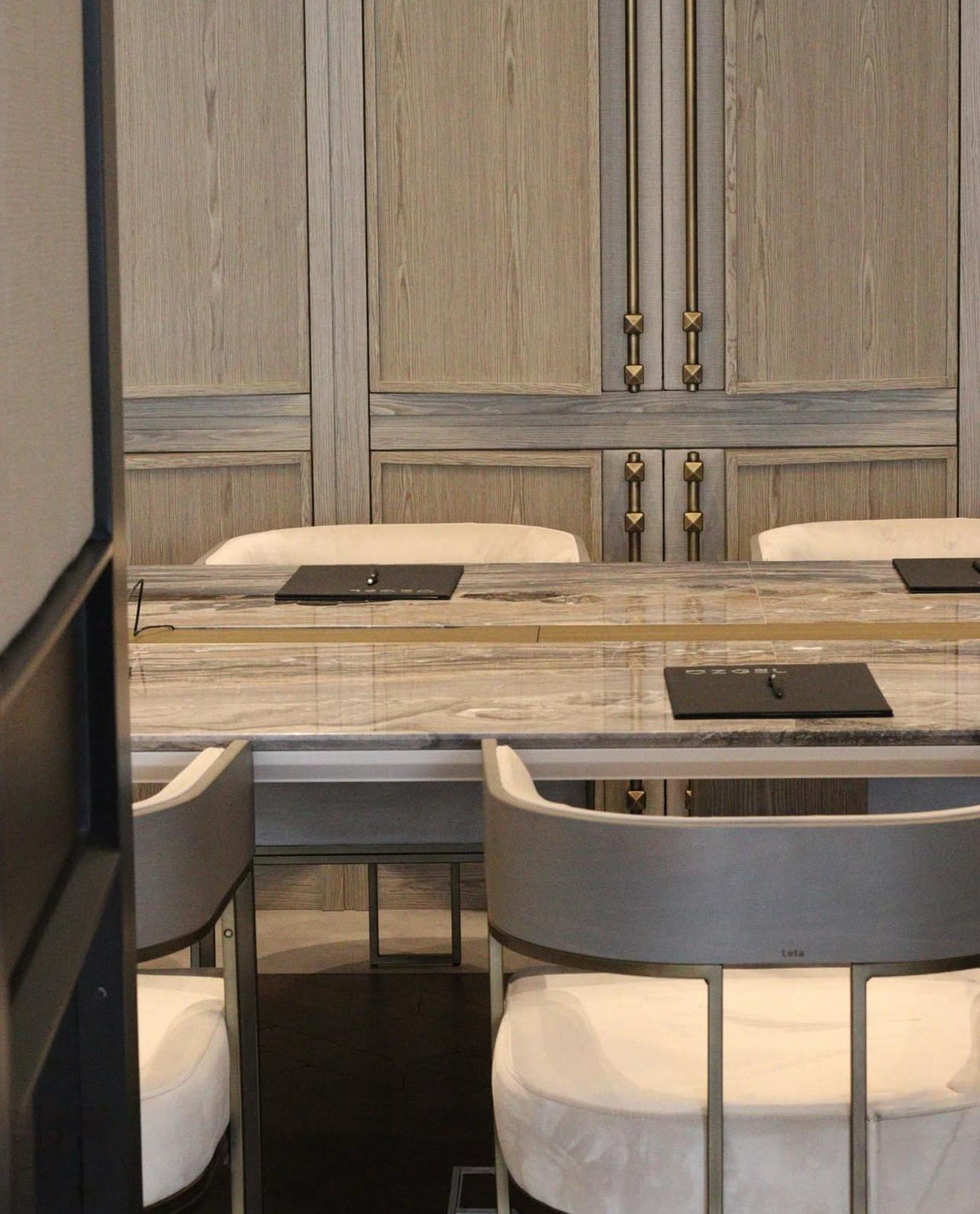 Our Custom Project For Interior Designer - Grigio Versilia Marble – A Sophisticated Choice for Custom Meeting Room Tables