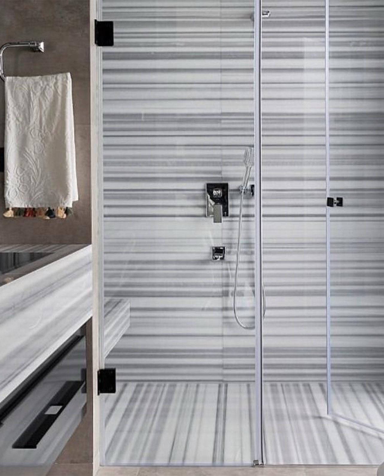 Our Custom Project For Interior Designer - Marmara Equator Marble – A Timeless Choice for Custom Bathroom Design