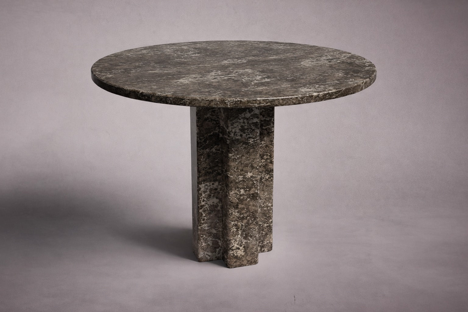 brown marble round table. round brown marble dining table. brown marble entry table. brown marble round entry table. brown marble hallway table. custom marble dining table. custom marble table. custom brown marble dining table.