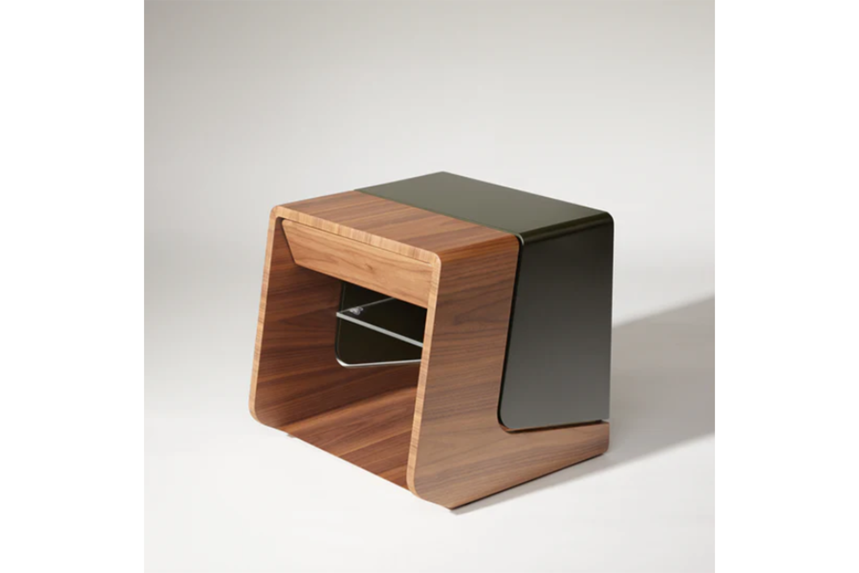 Illuminated American Walnut Nightstand