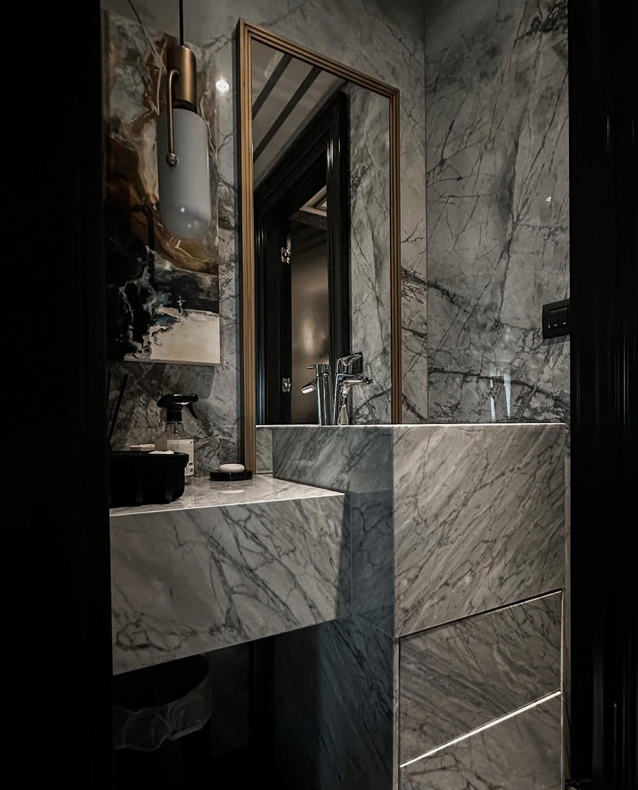 Our Custom Project For Interior Designer - Picasso Grey Marble – A Luxurious Choice for Custom Bathroom Countertops