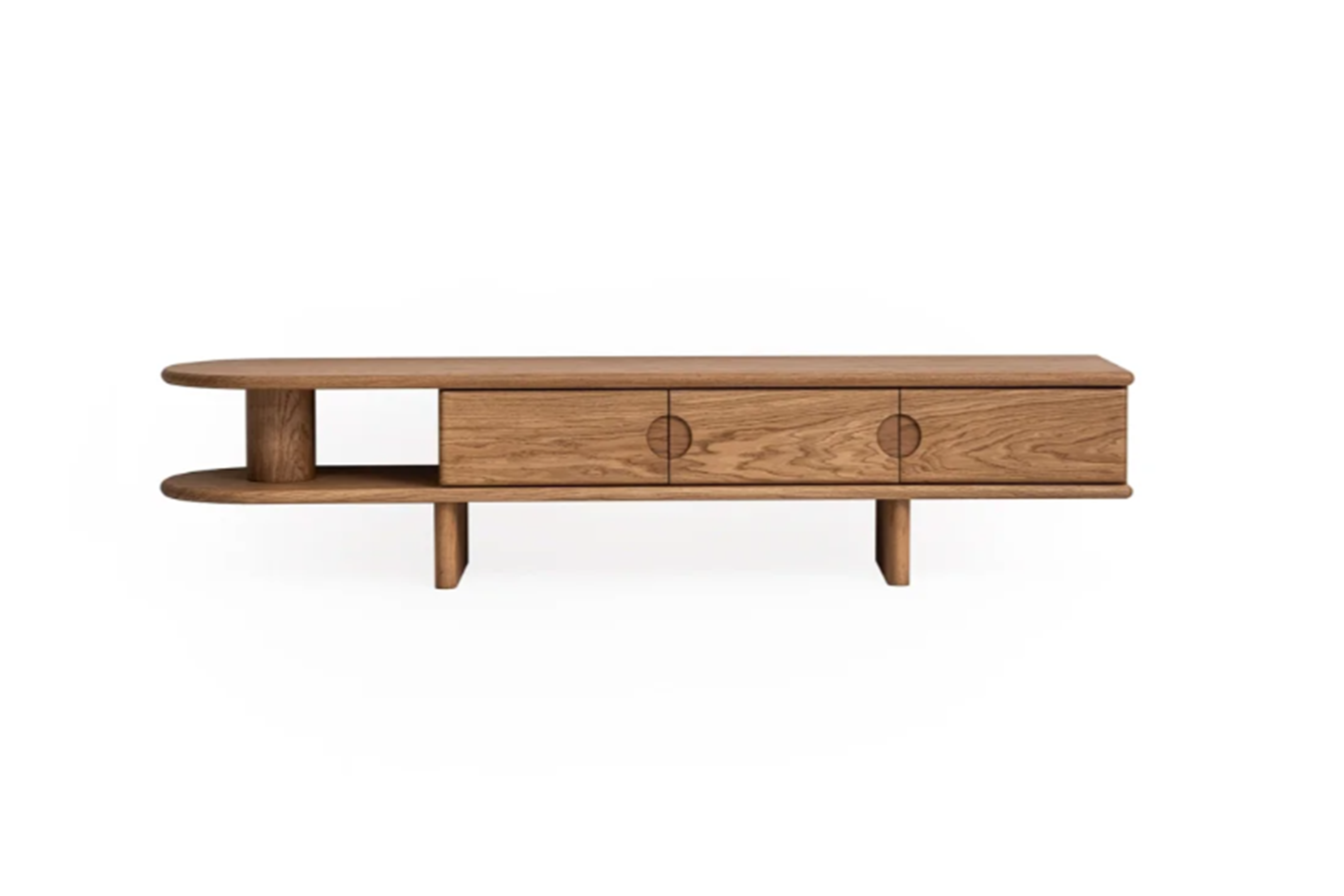 Media Console with Wooden Legs