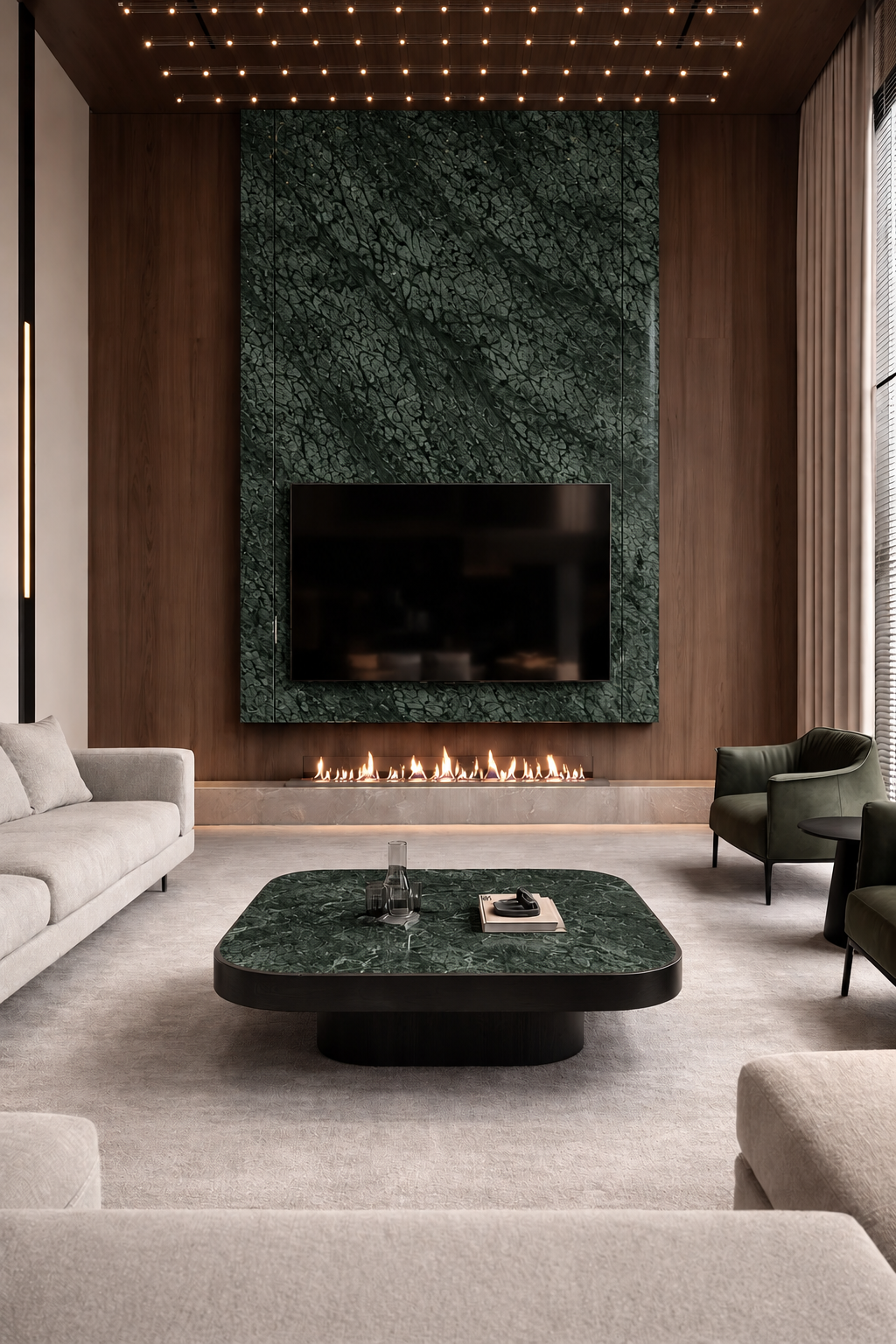 Valente Verde Guatemala Marble Coffee Table