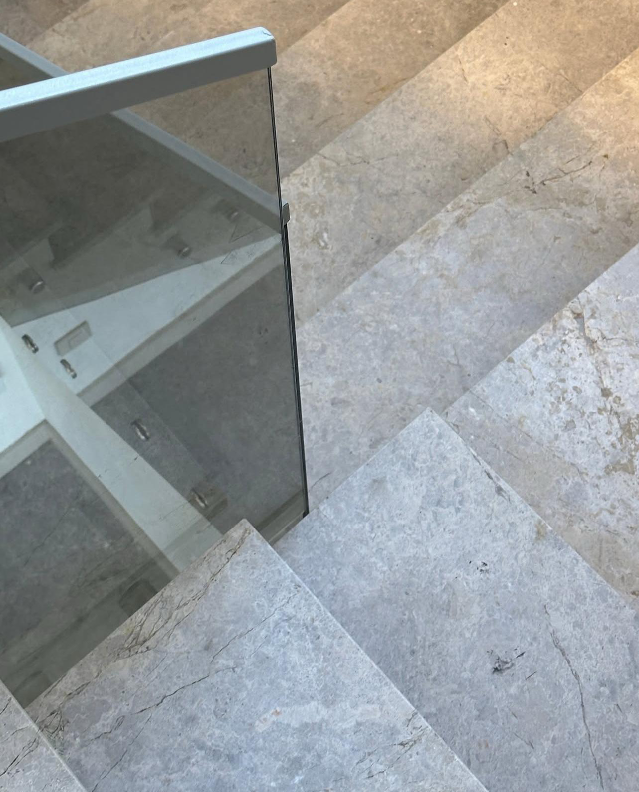 Our Custom Project For Interior Designer - Tundra Grey Marble – A Sophisticated Choice for Custom Staircase Cladding