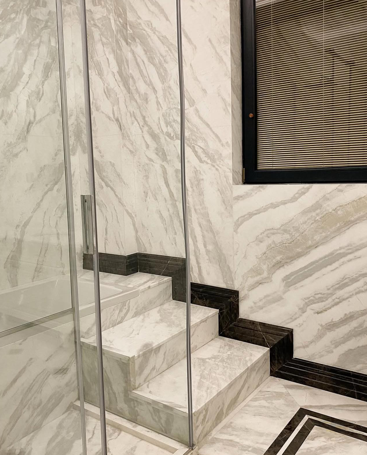 Our Custom Project For Interior Designer - New Wave & Bruno Perla Marble – A Luxurious Choice for Custom Bathroom Design