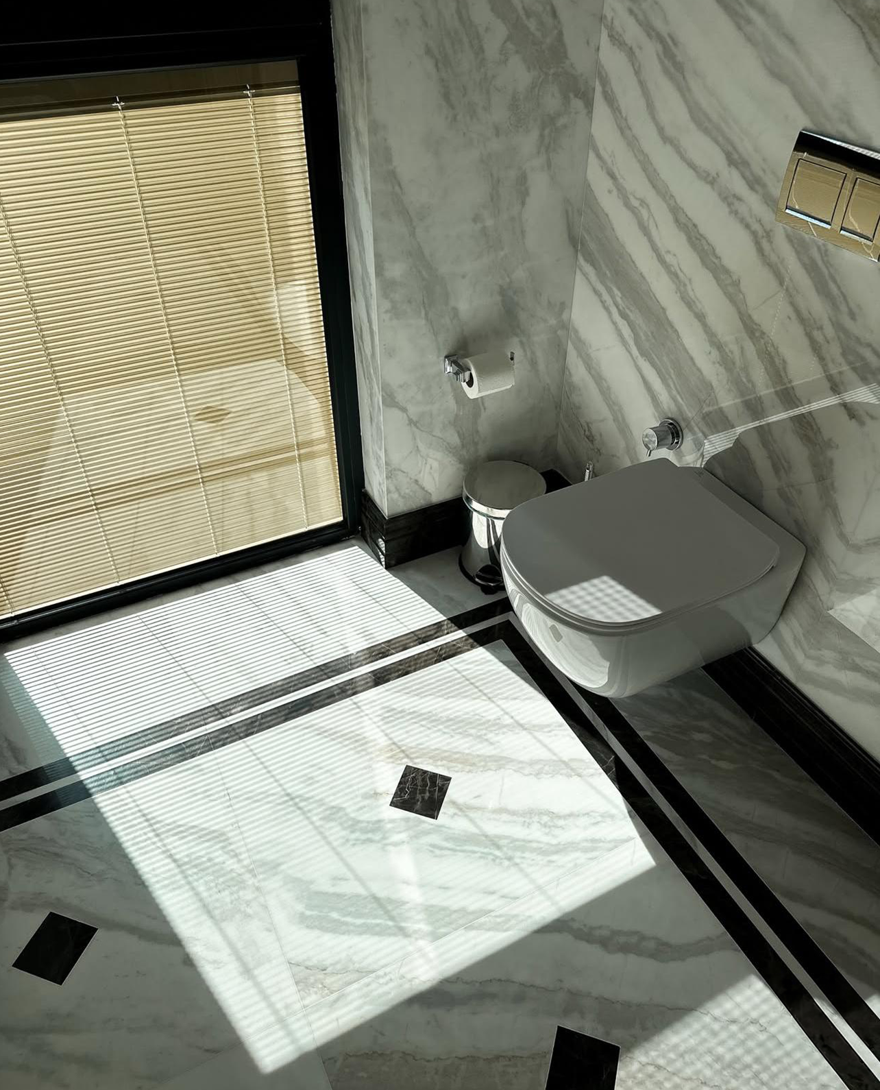 Our Custom Project For Interior Designer - New Wave & Bruno Perla Marble – A Luxurious Choice for Bathroom Flooring & Wall Cladding