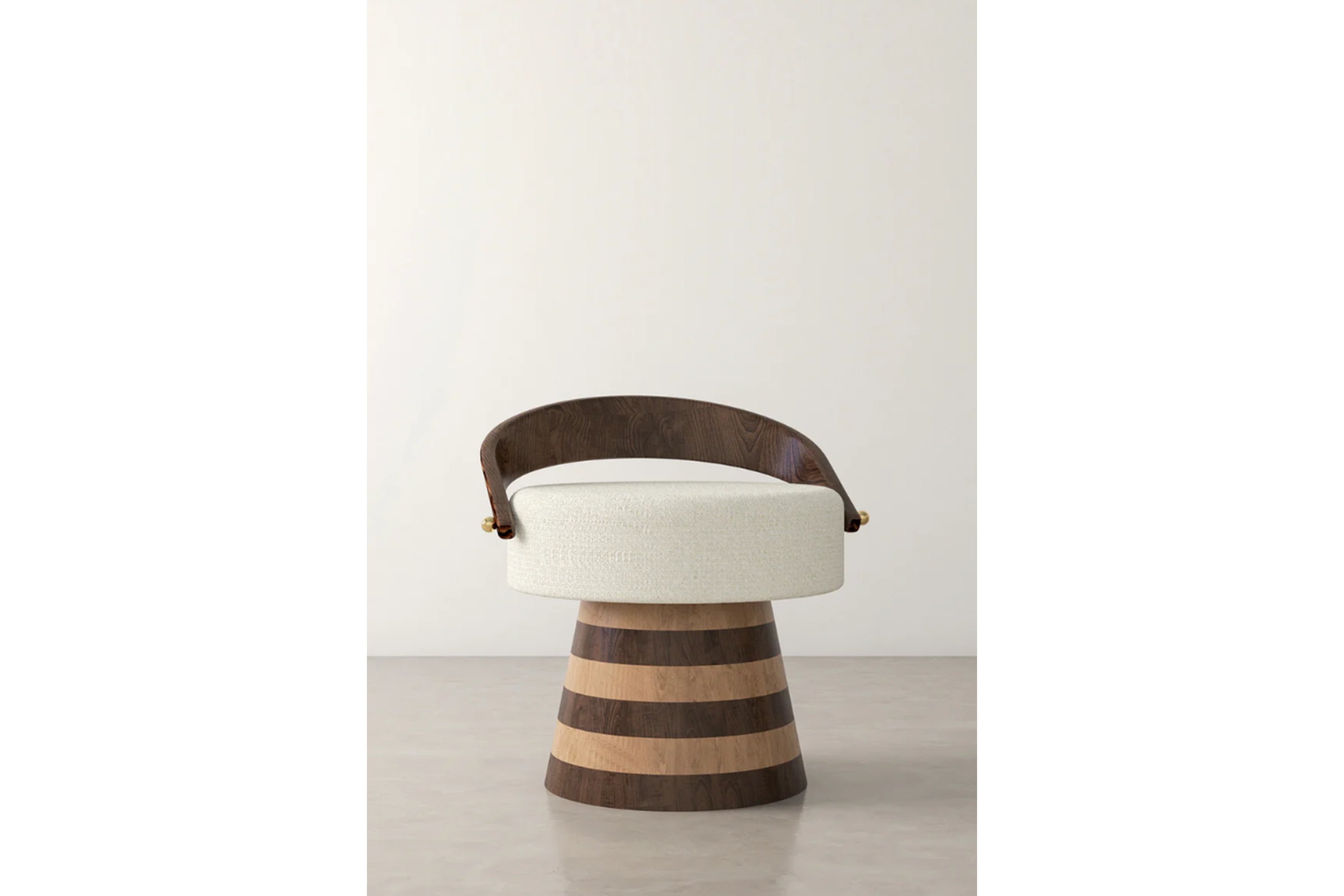Walnut & Chestnut Wood Round Dining Table
