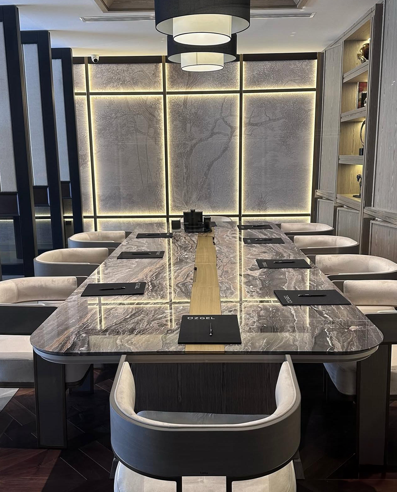 Our Custom Project For Interior Designer - Grigio Versilia Marble – A Sophisticated Choice for Custom Meeting Room Tables