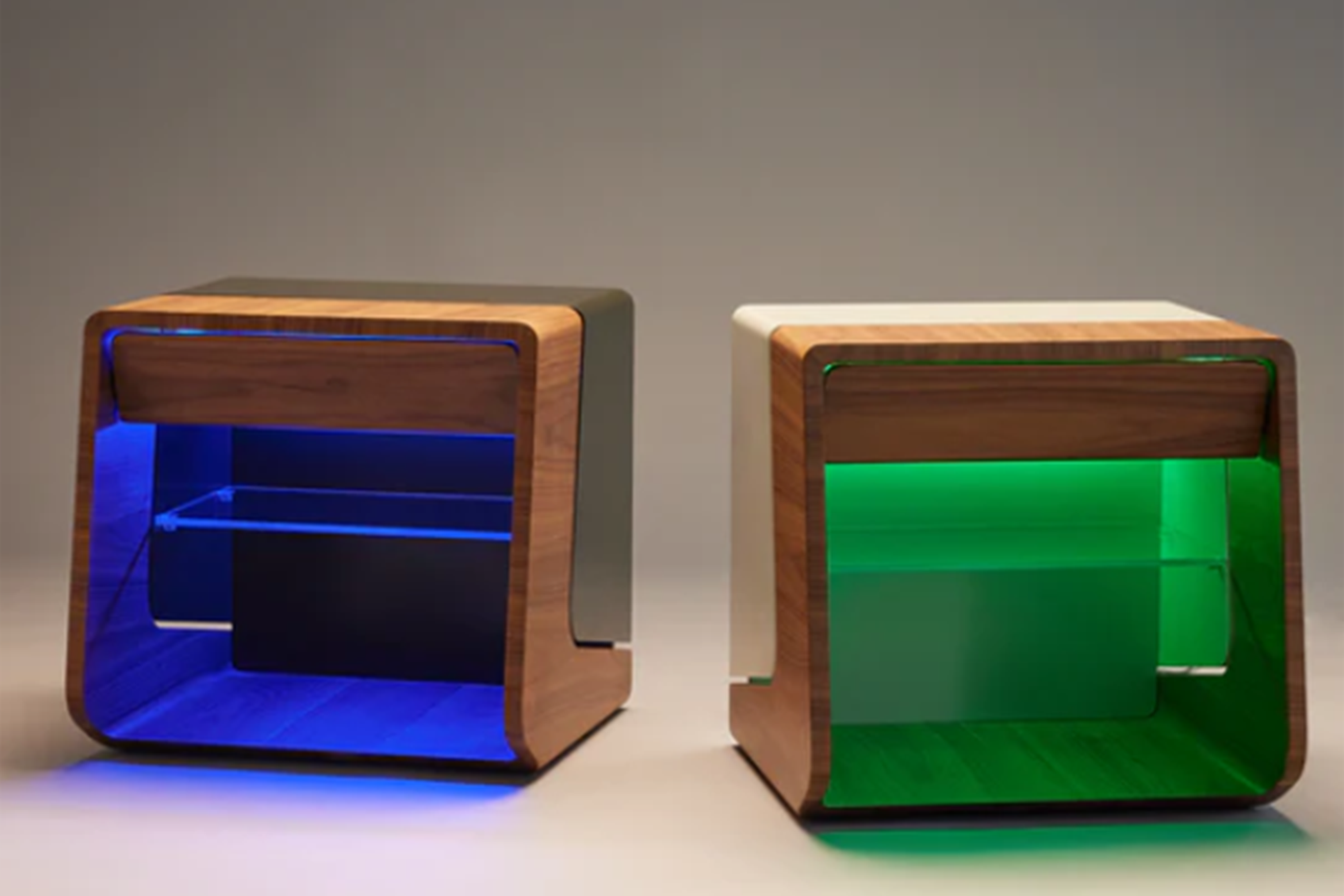 Illuminated American Walnut Nightstand