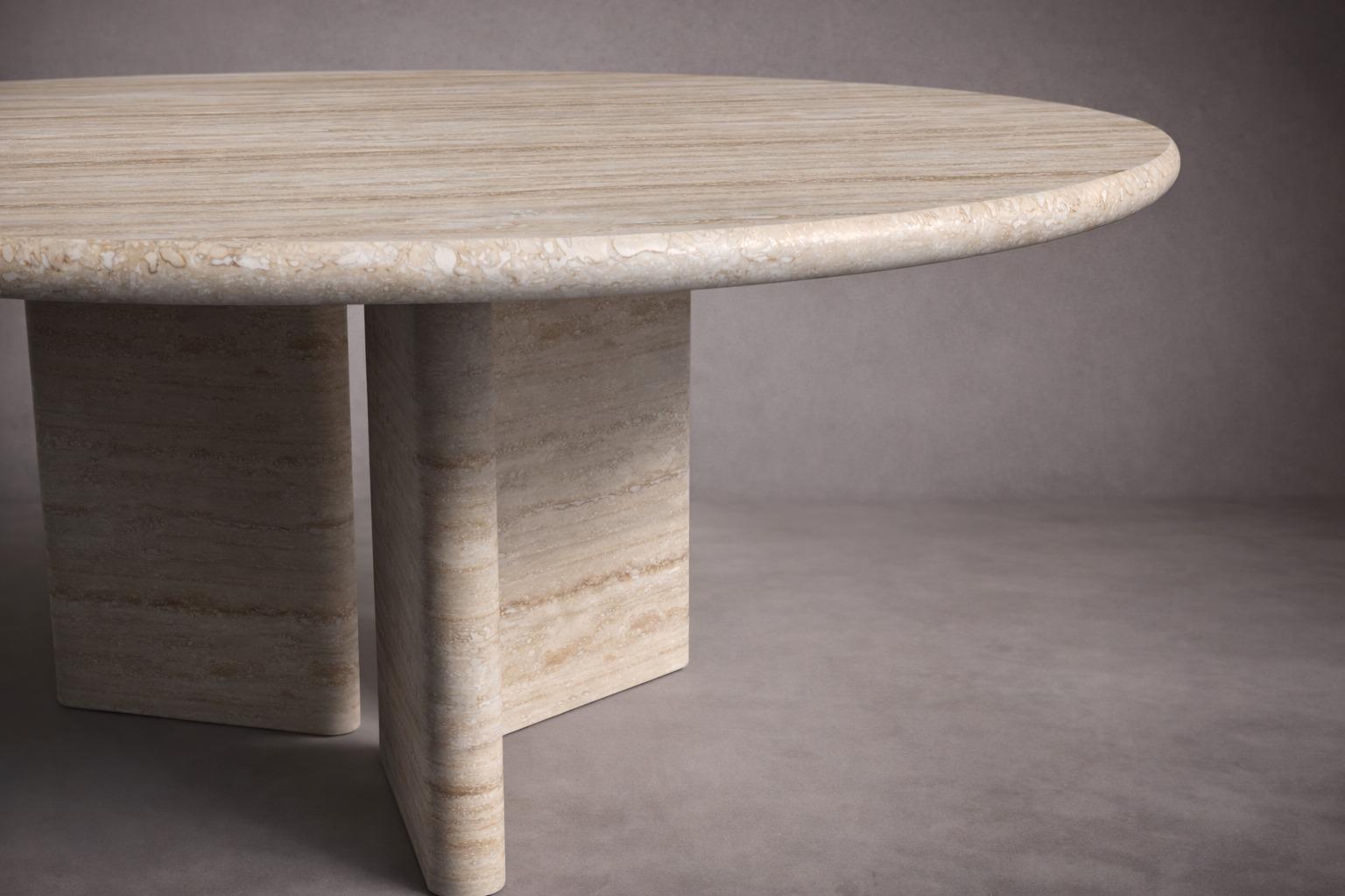 Prism Travertin Runder Esstisch