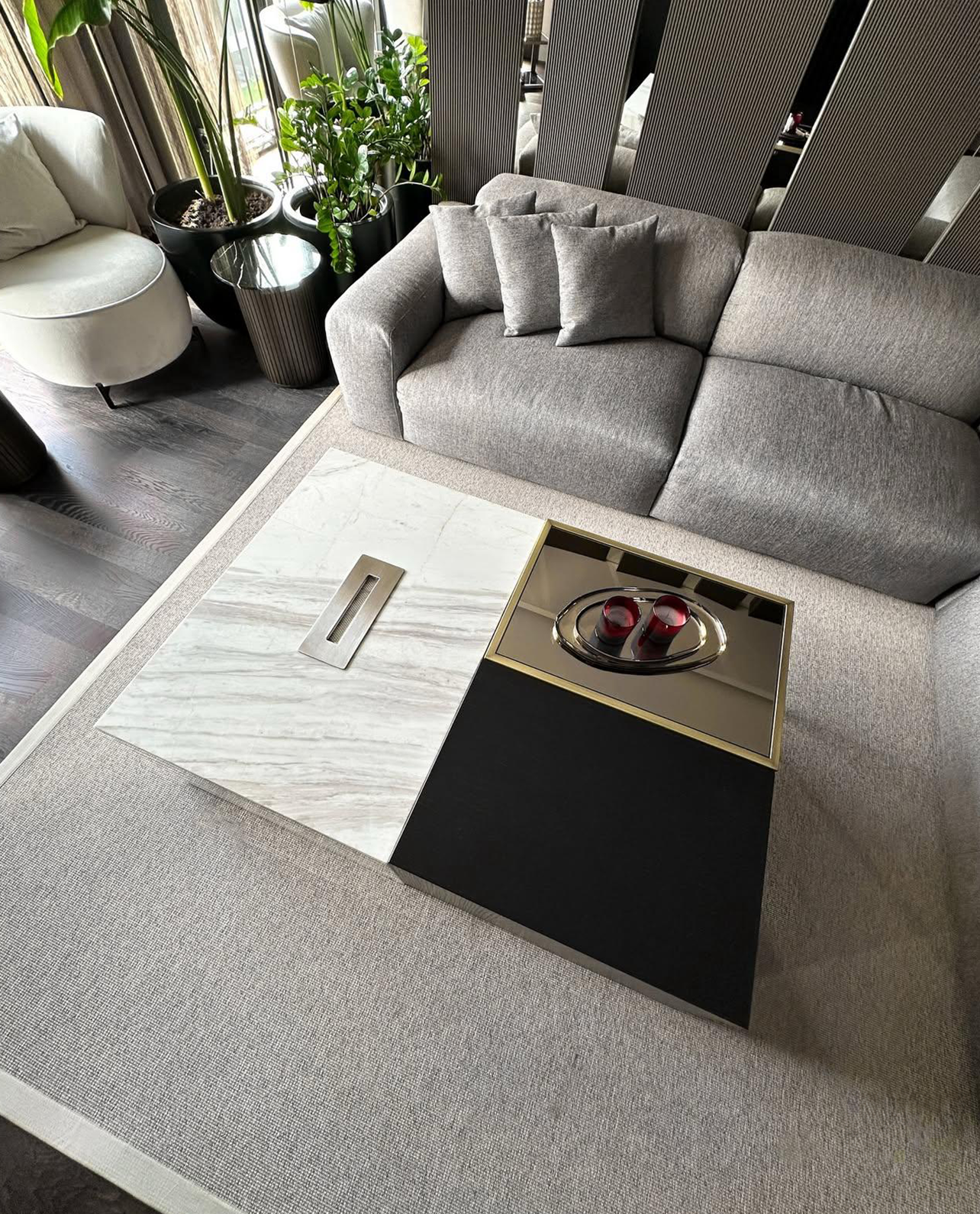 Our Custom Project For Interior Designer - Volakas Marble – A Sophisticated Choice for Custom Fireplace Coffee Tables