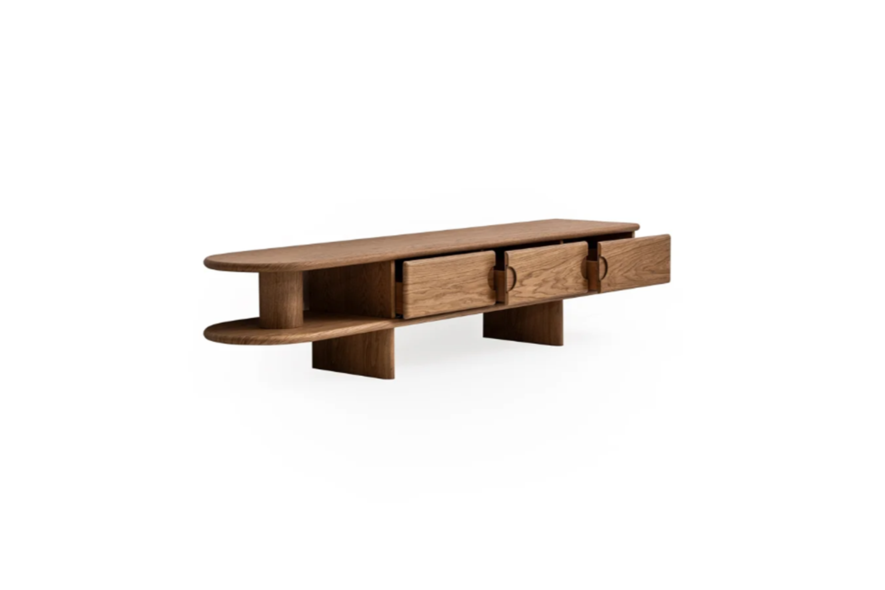 Media Console with Wooden Legs