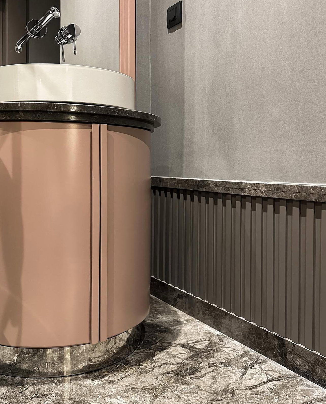 Our Custom Project For Interior Designer - Agora, Rolex & Pinkwave Marble – A Luxurious Choice for Custom Bathroom Design
