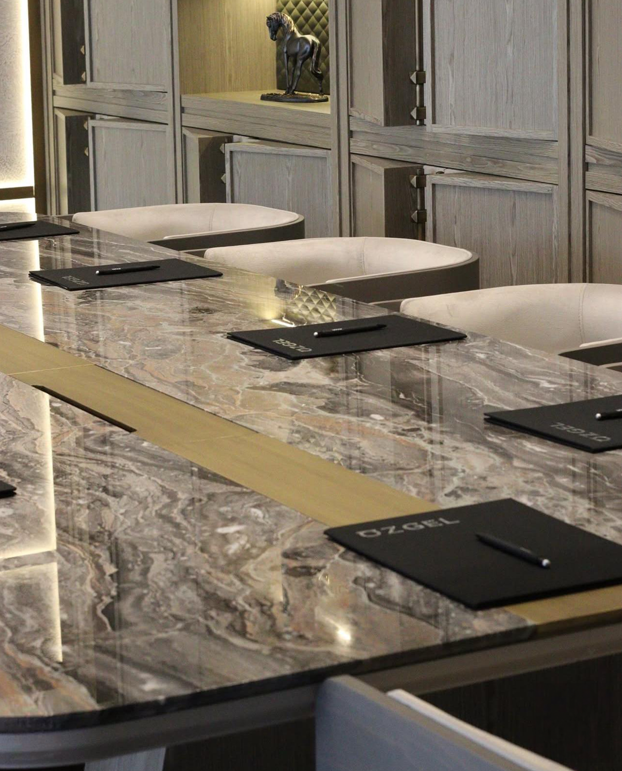 Our Custom Project For Interior Designer - Grigio Versilia Marble – A Sophisticated Choice for Custom Meeting Room Tables