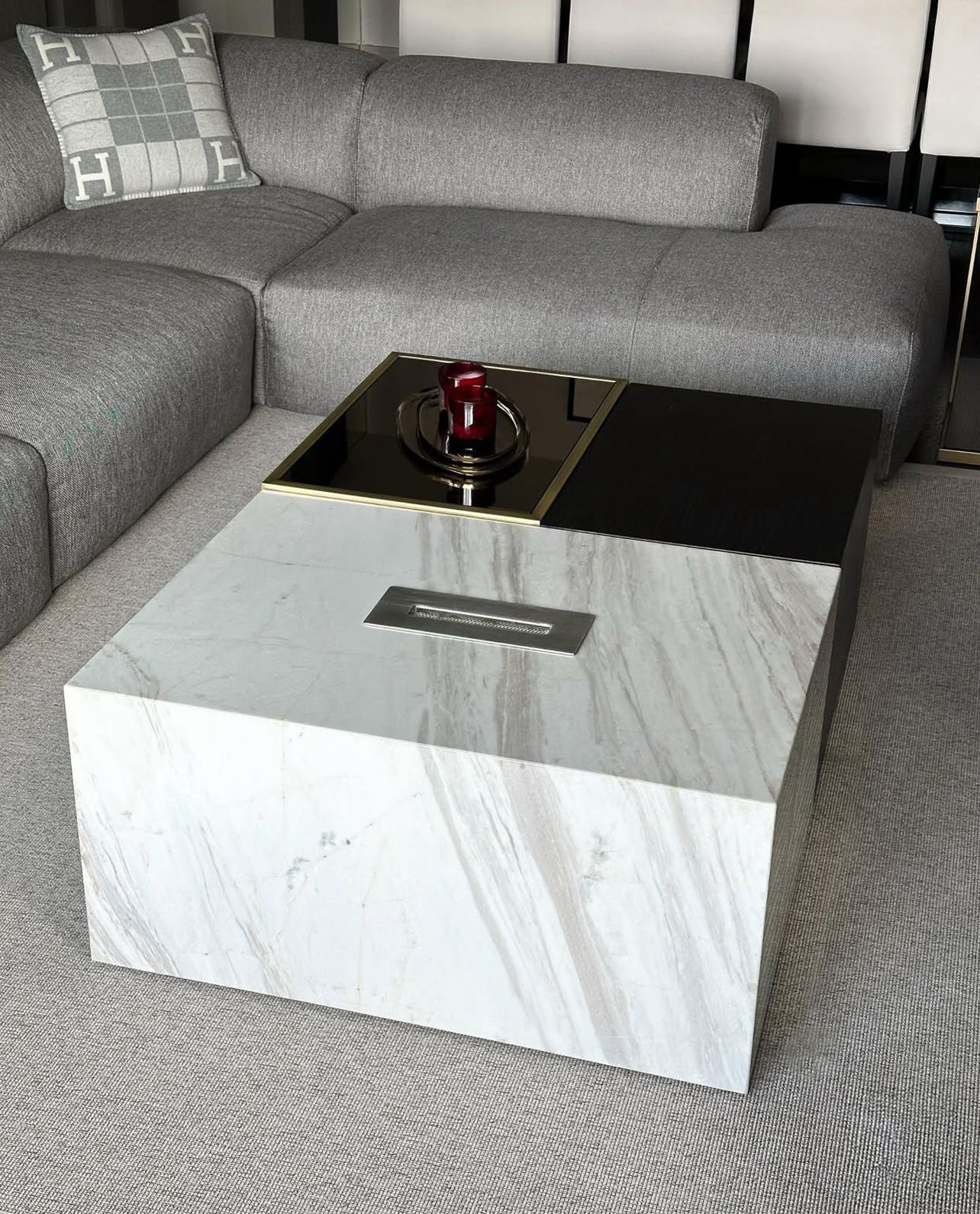 Our Custom Project For Interior Designer - Volakas Marble – A Sophisticated Choice for Custom Fireplace Coffee Tables