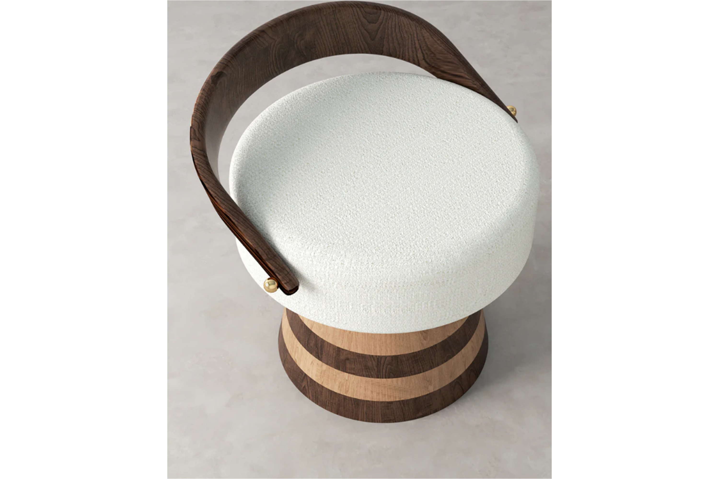 Walnut & Chestnut Wood Round Dining Table
