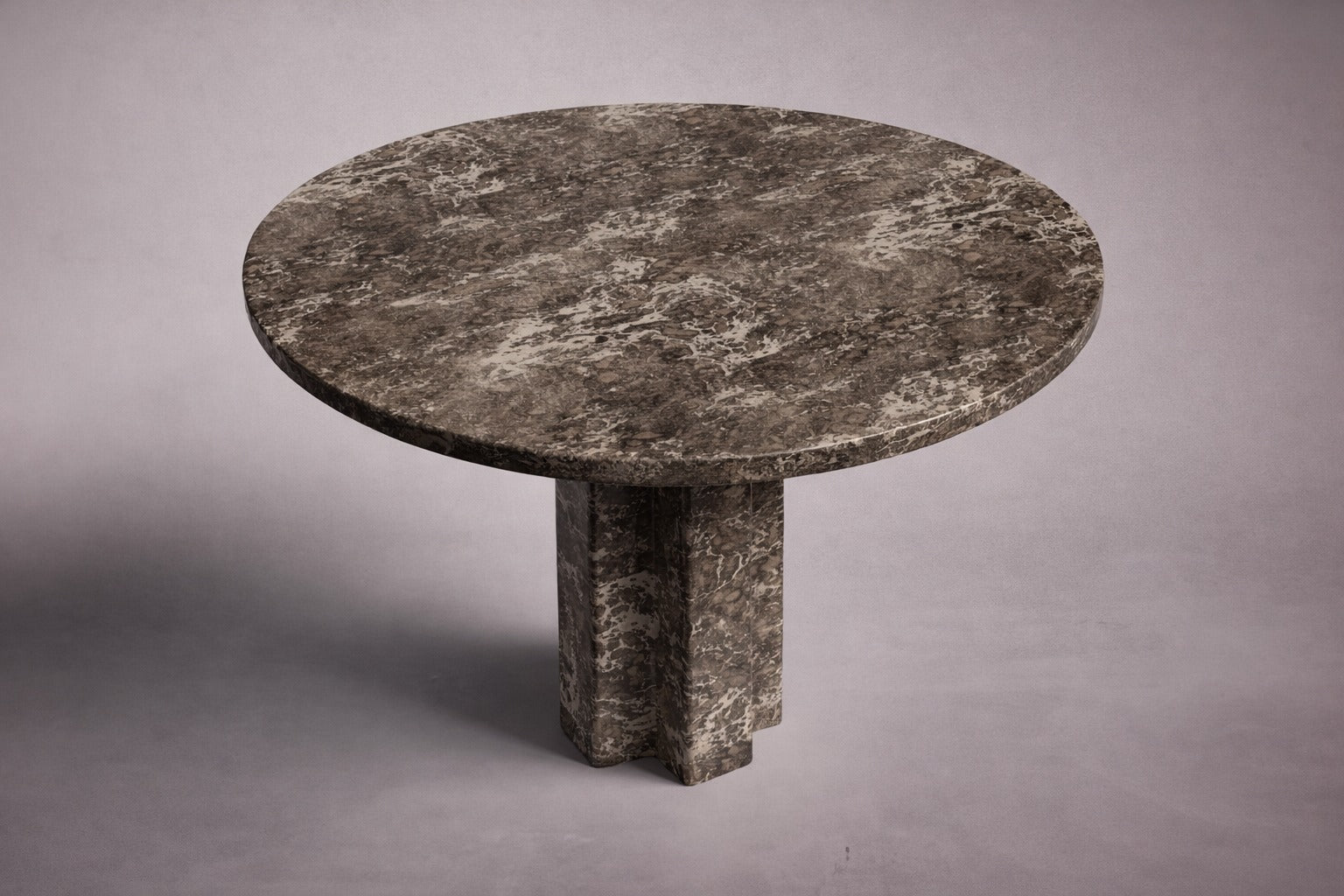 brown marble round table. round brown marble dining table. brown marble entry table. brown marble round entry table. brown marble hallway table. custom marble dining table. custom marble table. custom brown marble dining table.