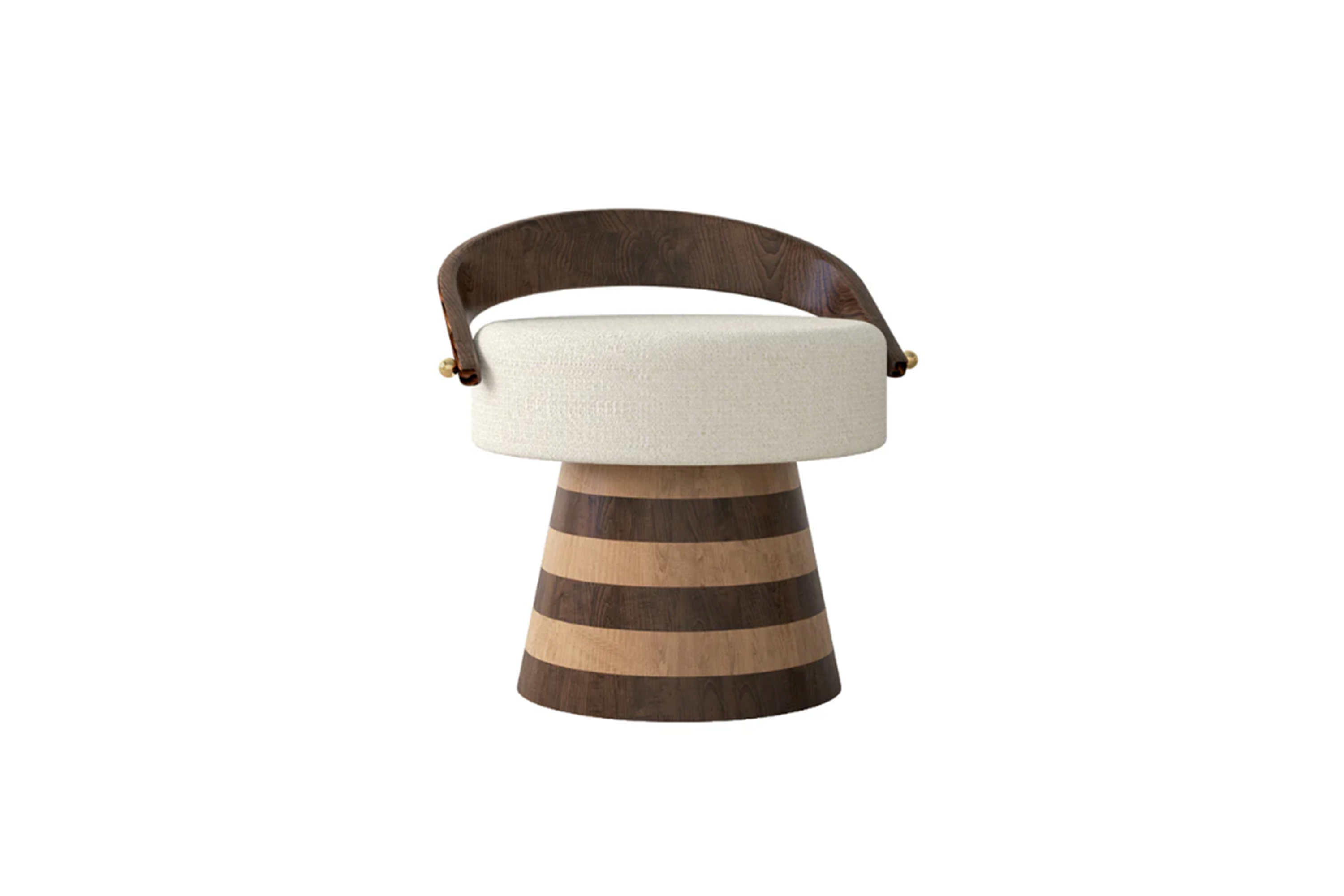 Walnut & Chestnut Wood Round Dining Table