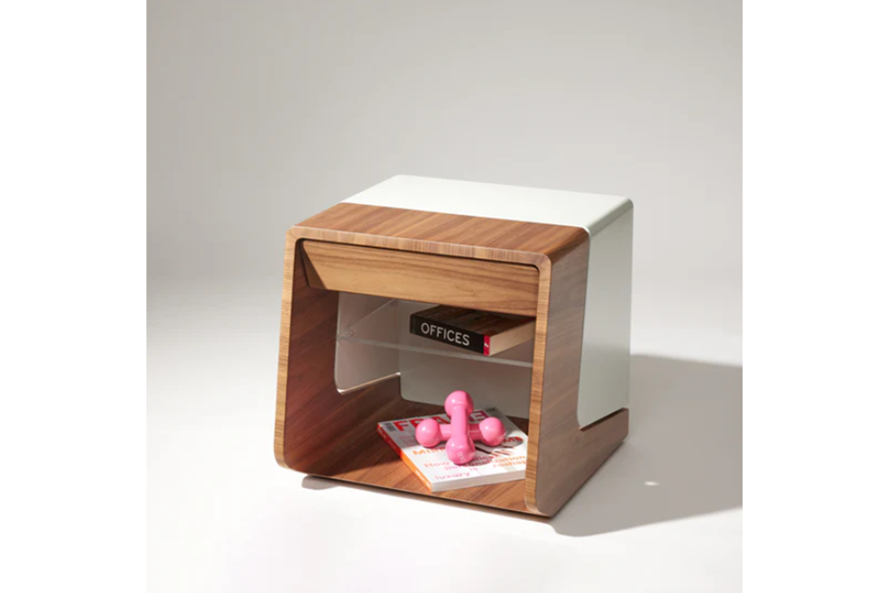 Illuminated American Walnut Nightstand