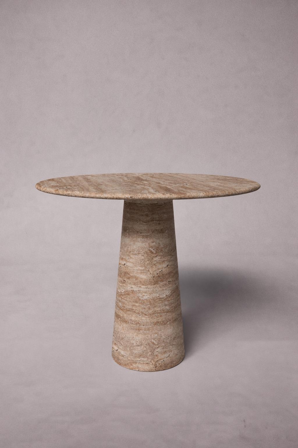 Le Cou Noche Travertin Runder Tisch