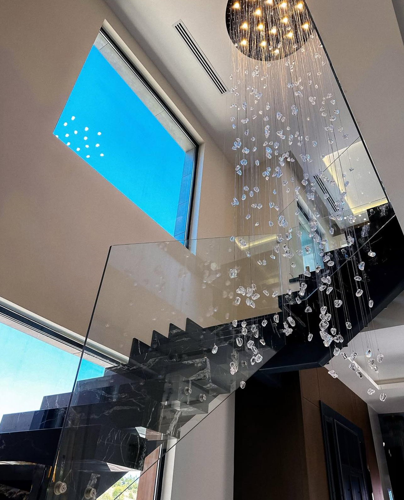 Our Custom Project For Interior Designer - Alexander Black & Volakas Marble – A Luxurious Choice for Staircase & Flooring Design