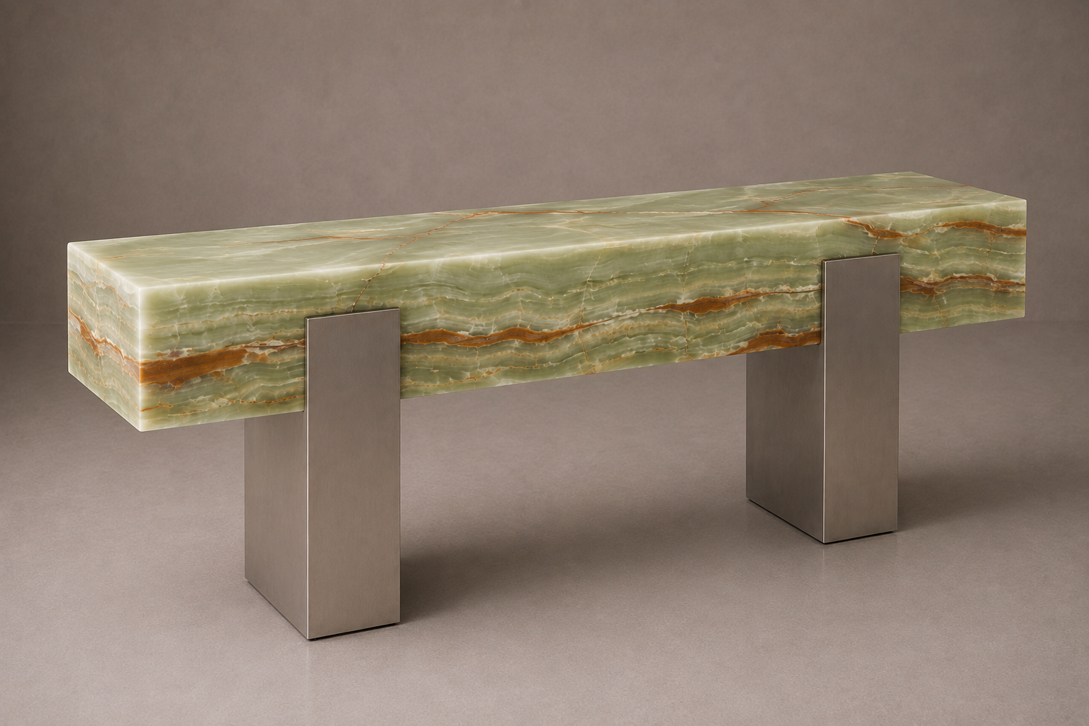 Gamme Konsolentisch aus Calacatta Viola Marmor