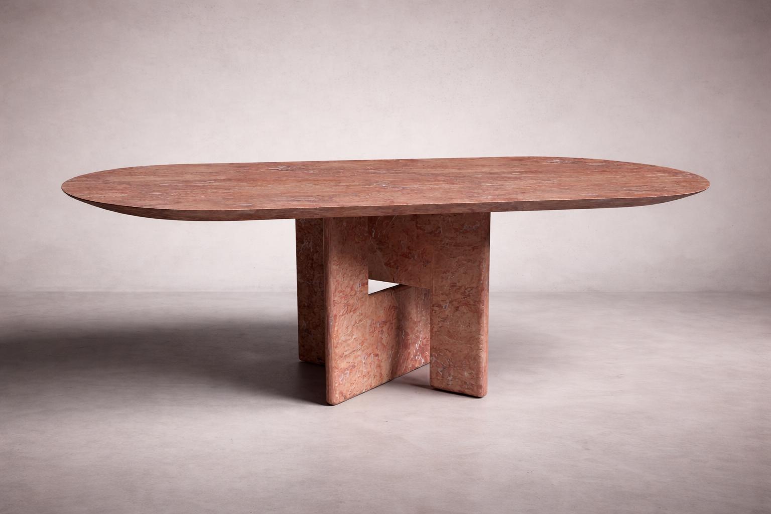 Pietra Tre Italienischer Carrara Marmor Ovaler Esstisch