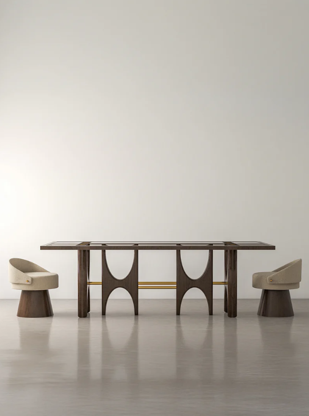 Chestnut Wood Dining Table
