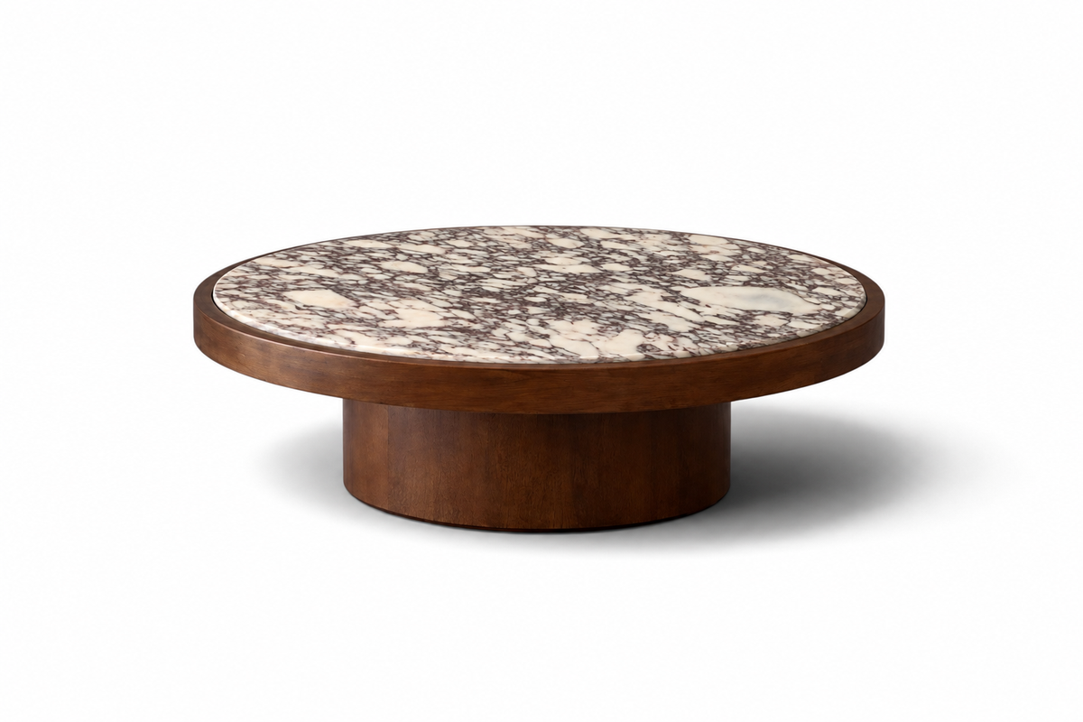 Siena Wood Round Coffee Table