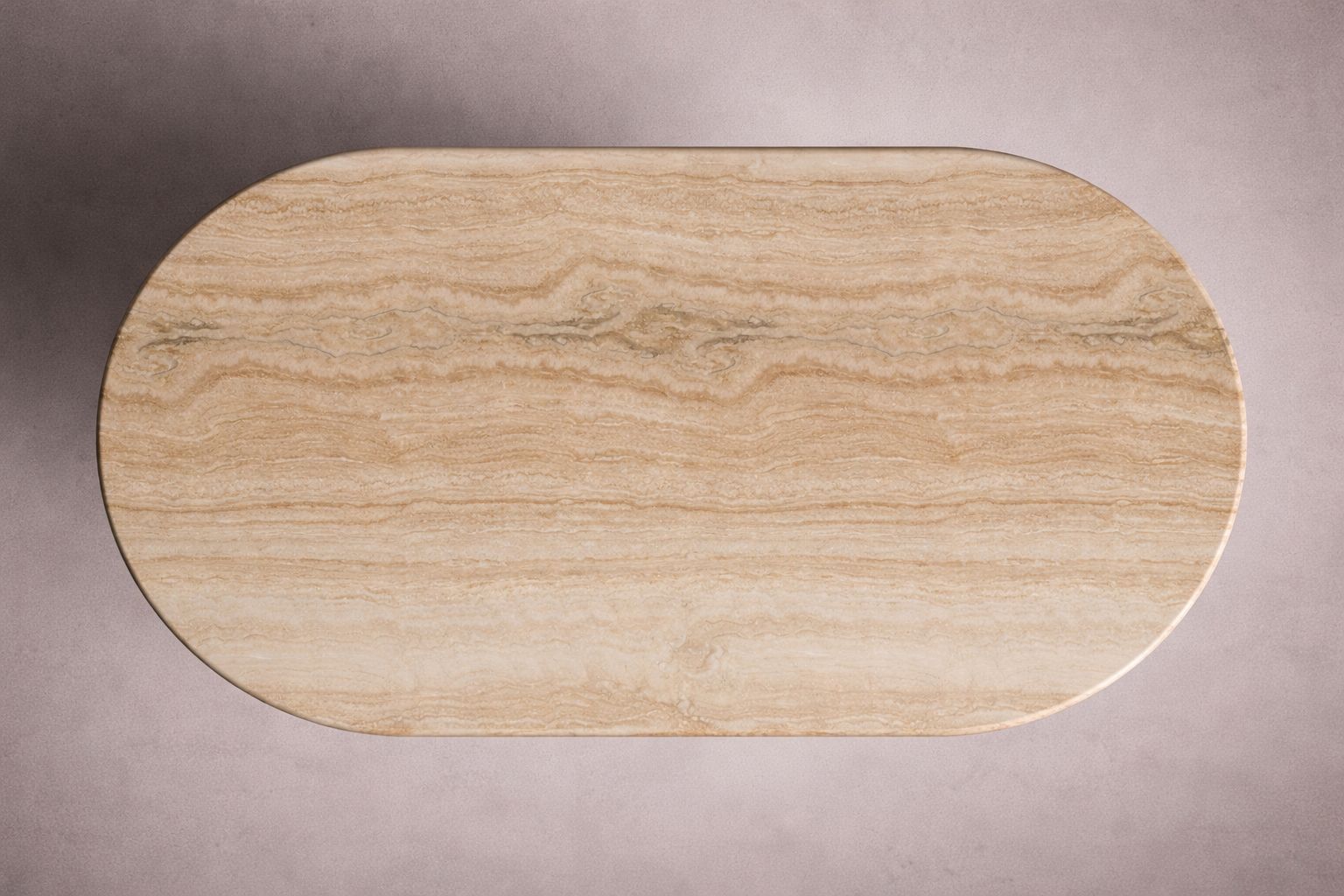Aurelia Oval Noche Travertine Dining Table