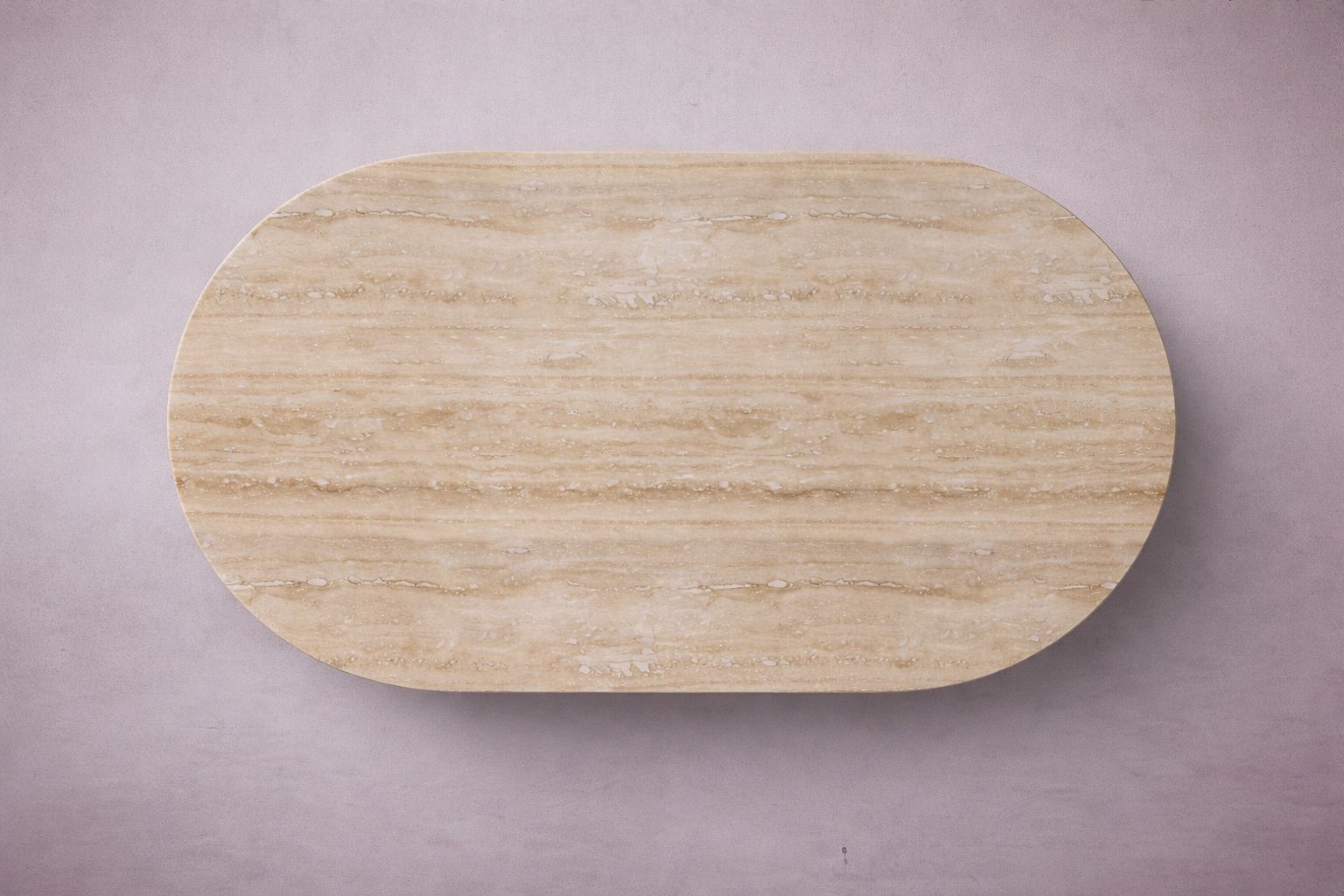 Pilar Red Travertine Oval Coffee Table