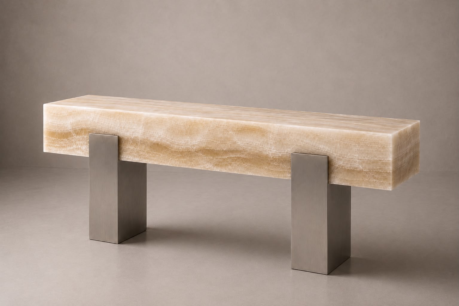 Gamme Konsolentisch aus Calacatta Viola Marmor