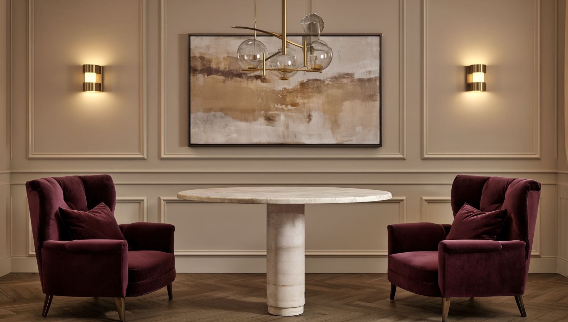 Marylou Travertine Round Table