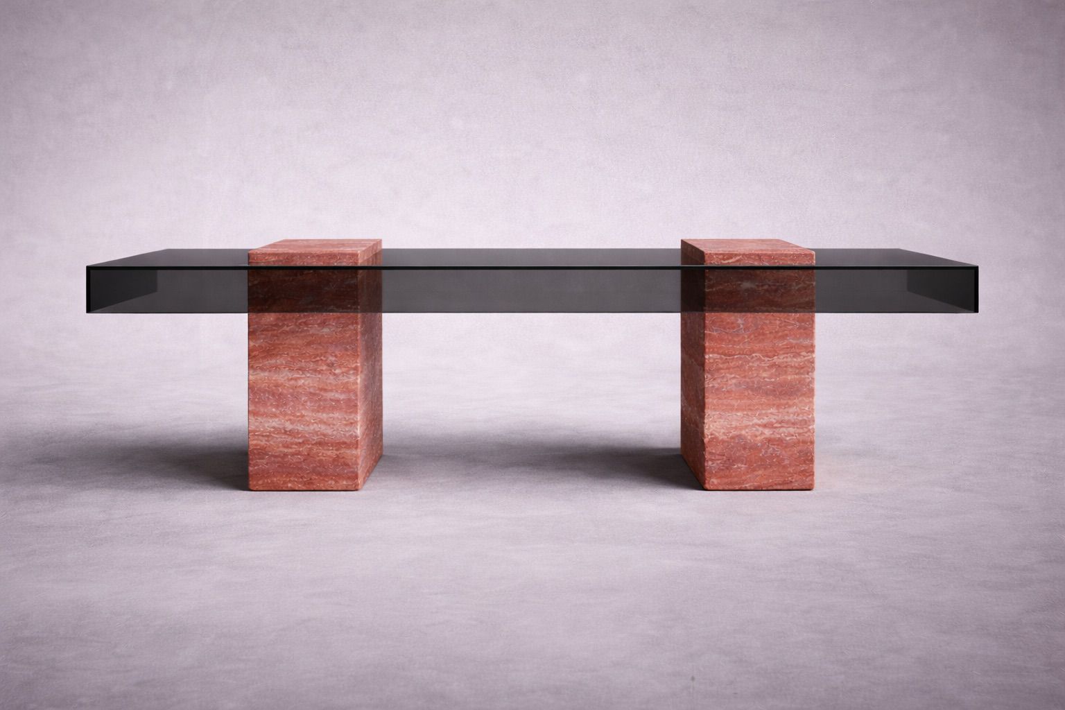 Statue Rectangular Travertine Coffee Table